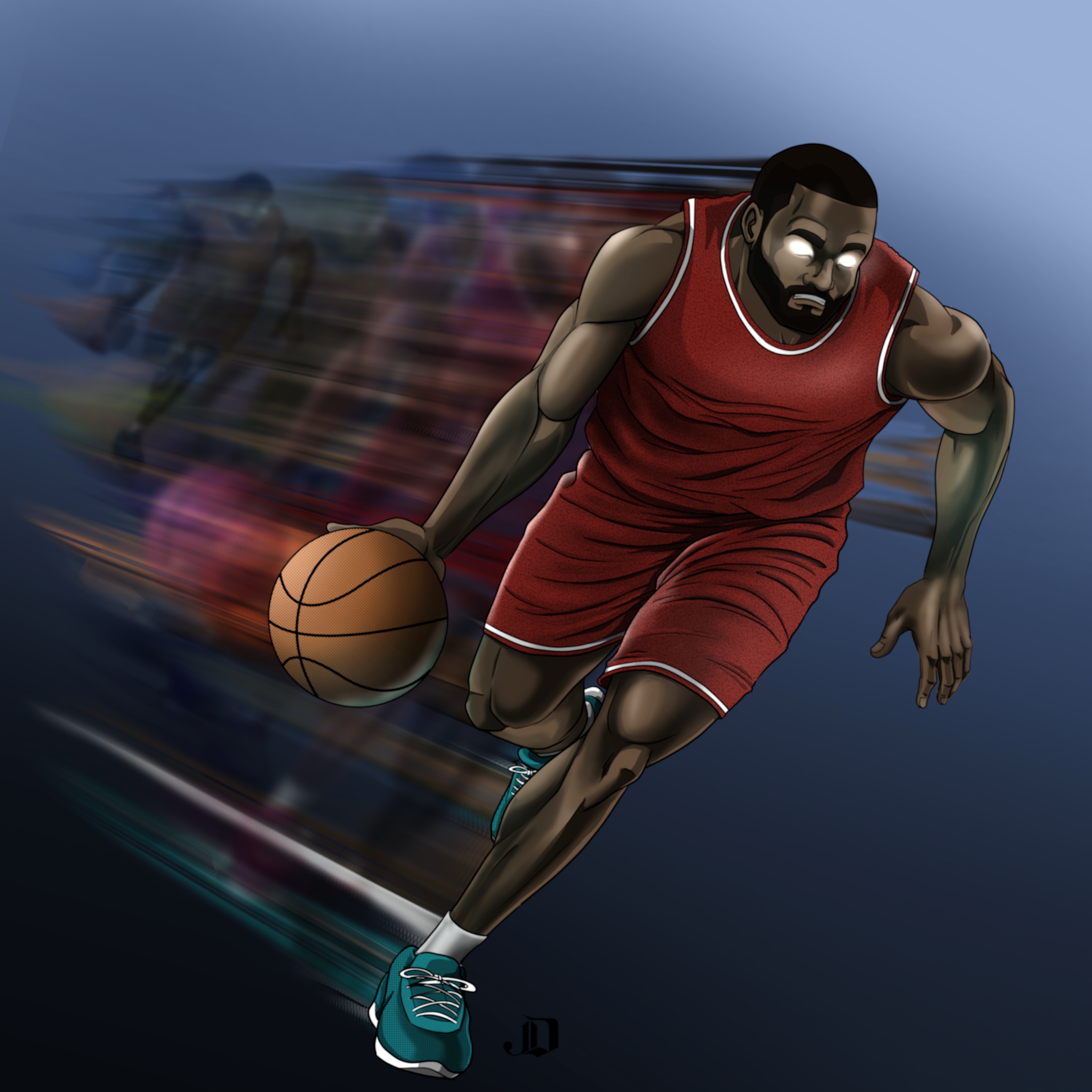 Dessin de basketball par JD Line Art