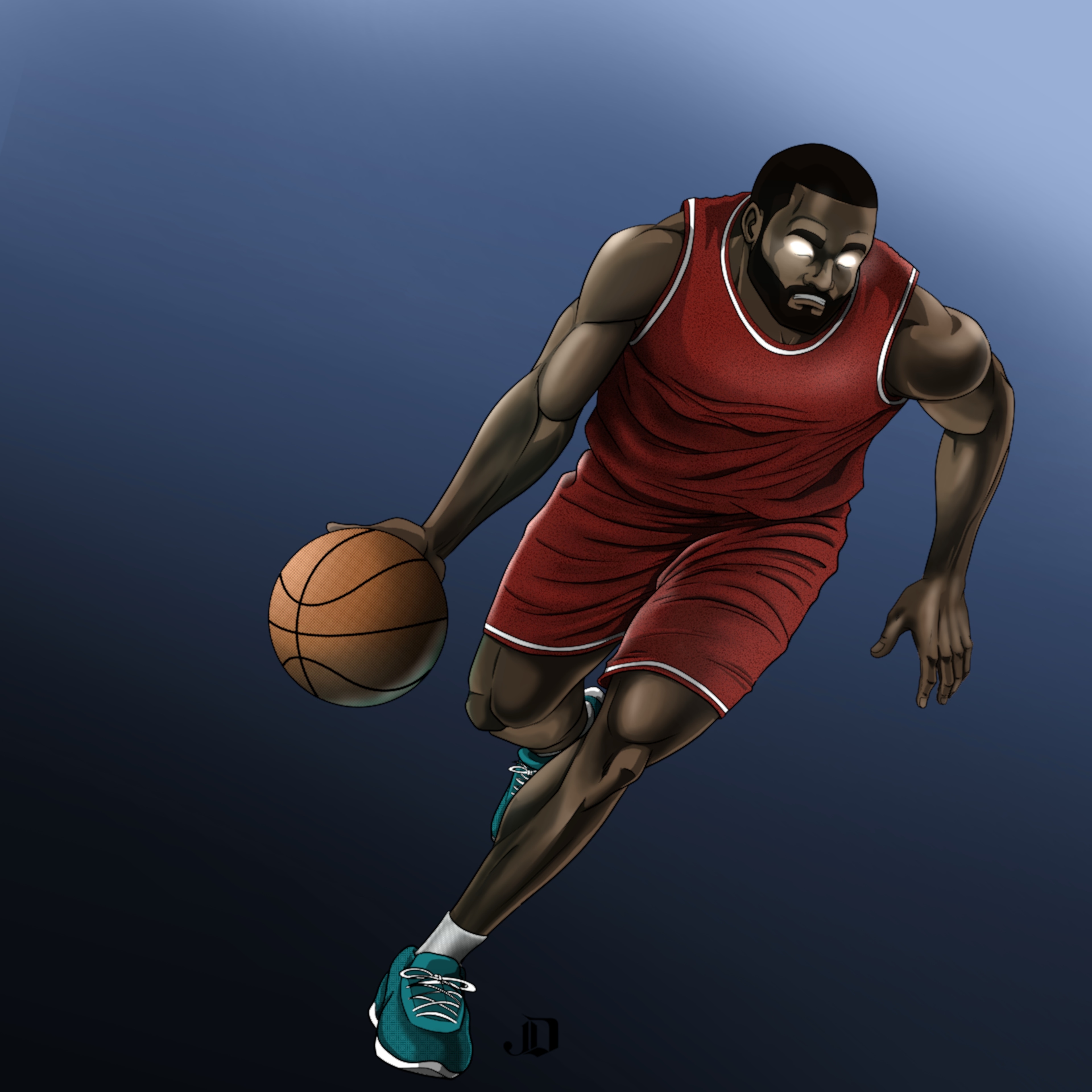 Dessin de basketball par JD Line Art