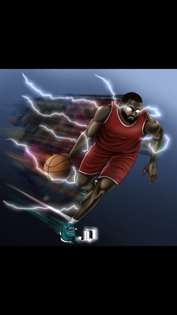 Dessin de basketball par JD Line Art