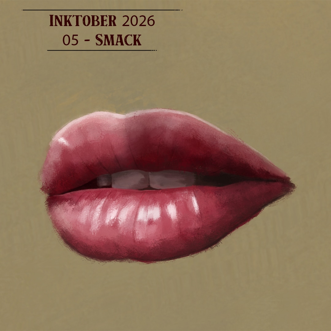 Inktober 2026 jour 5: Bisou par LucasMonbel