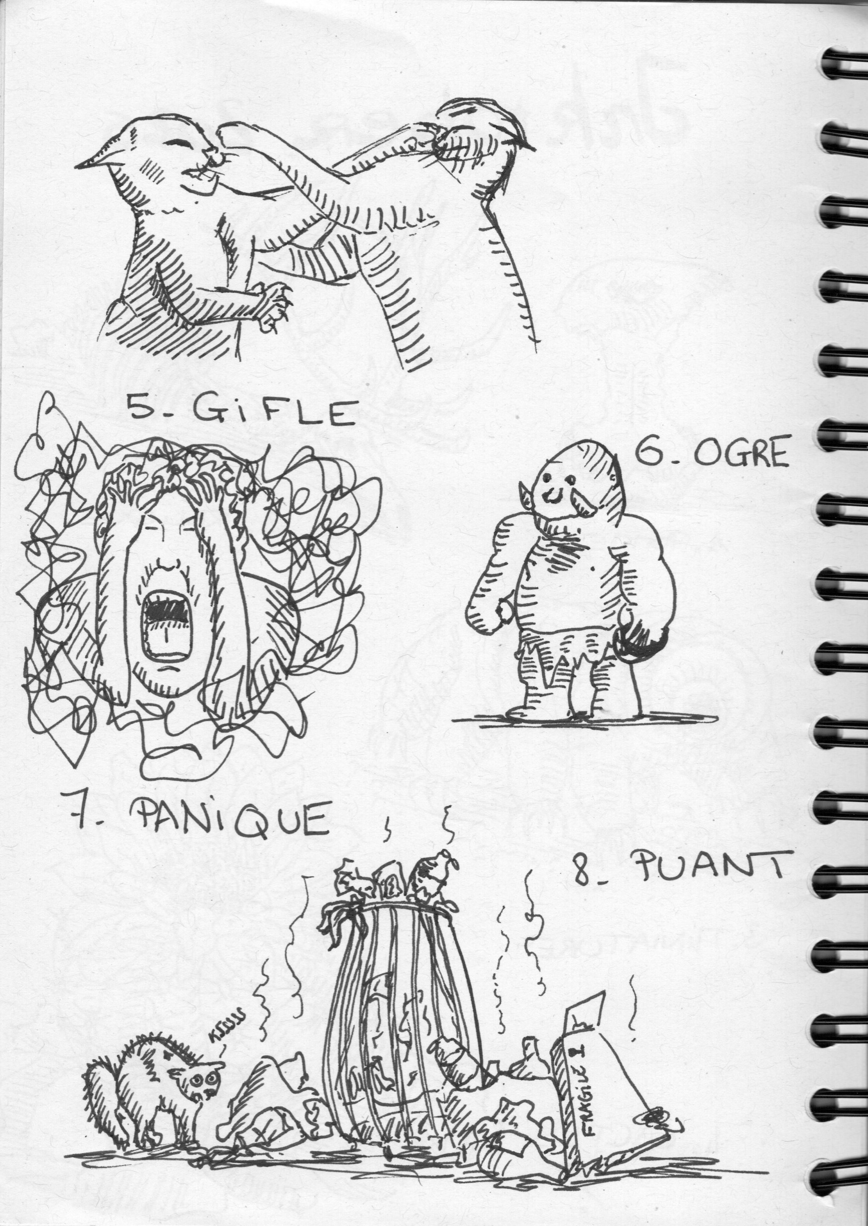 Inktober 2026 - J5 à J8 par Hibiscuit