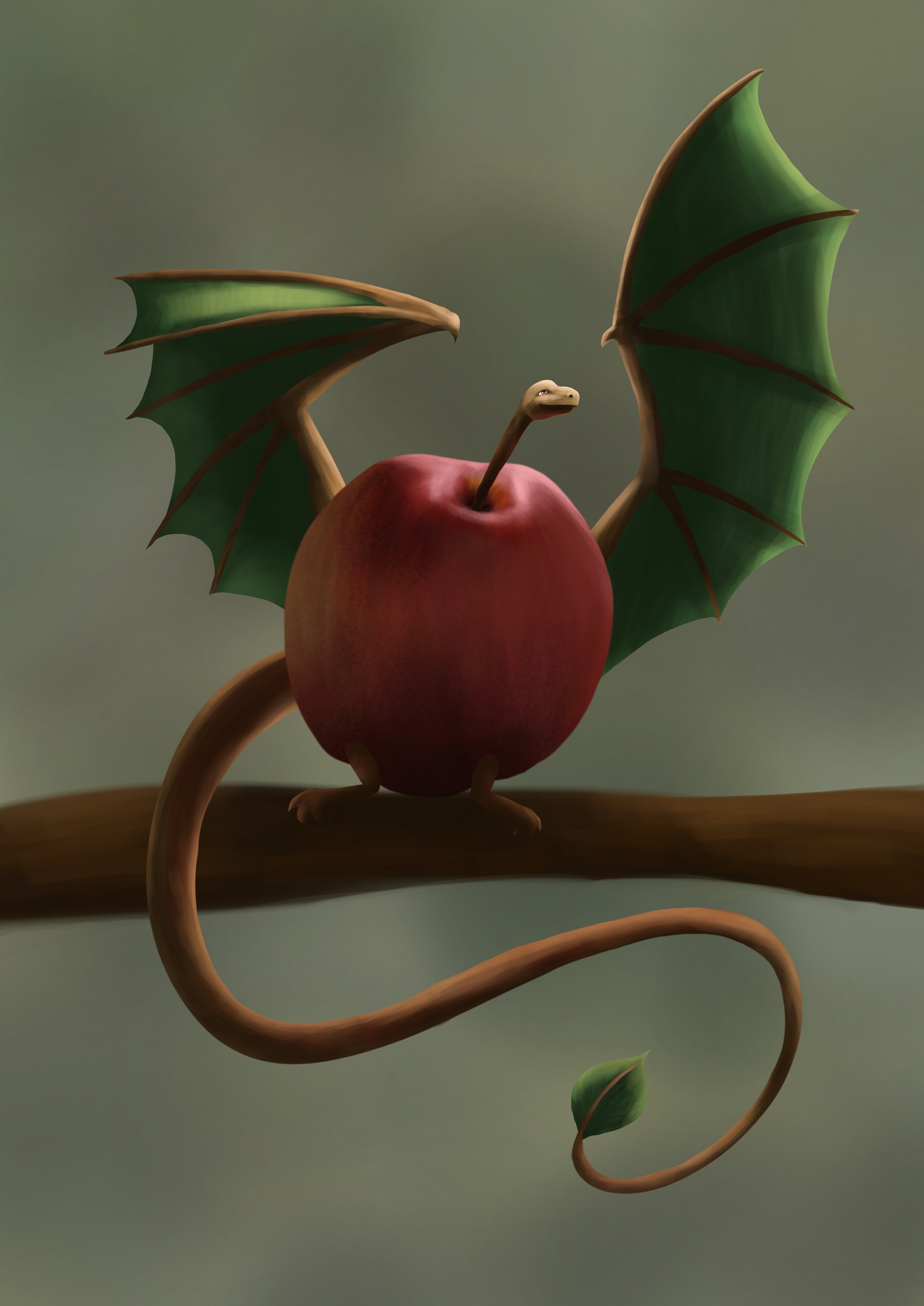 Inktober - Jour 1 - Pomme par Elisepoupette