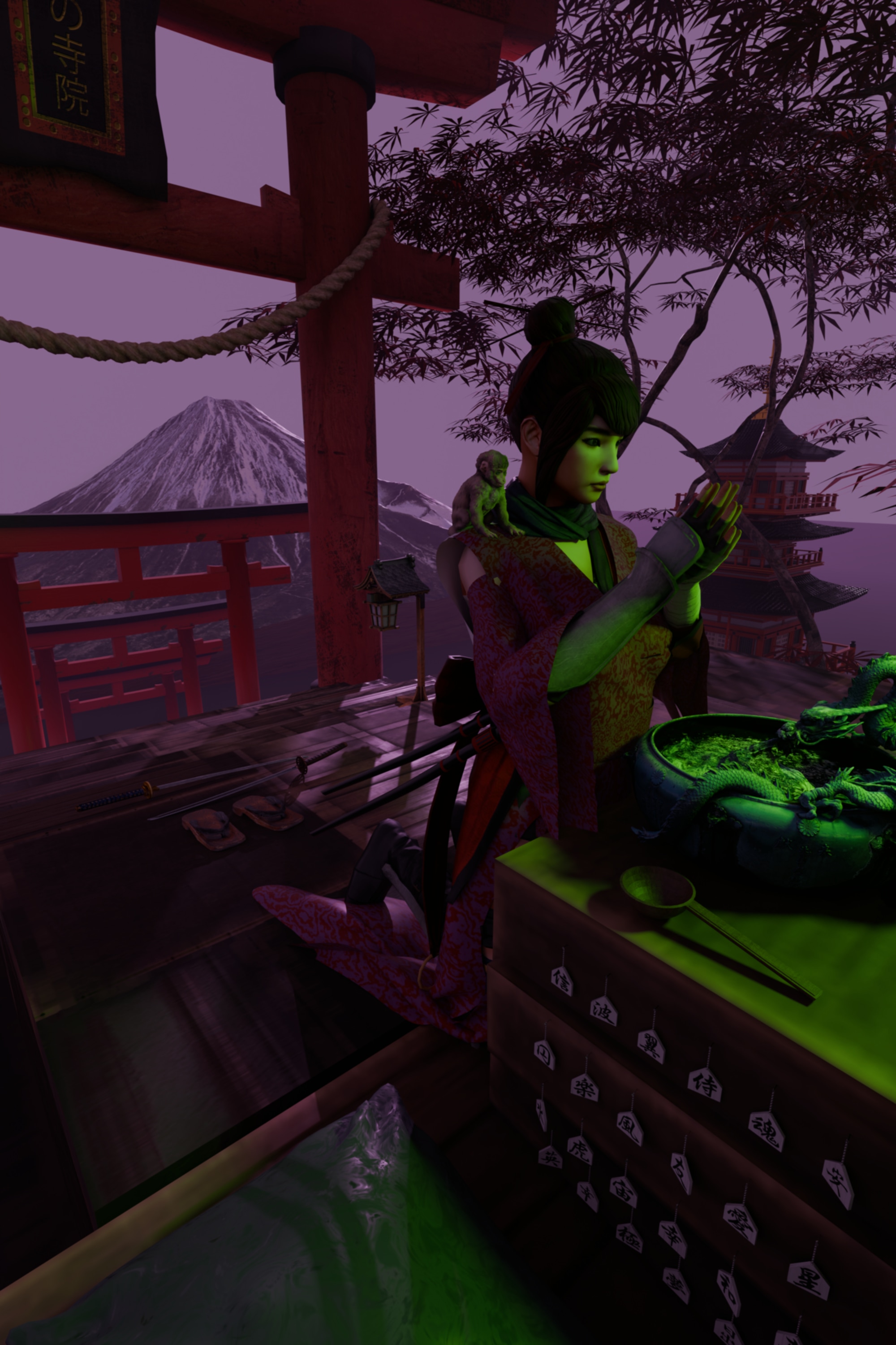 Samouraï prière par daff