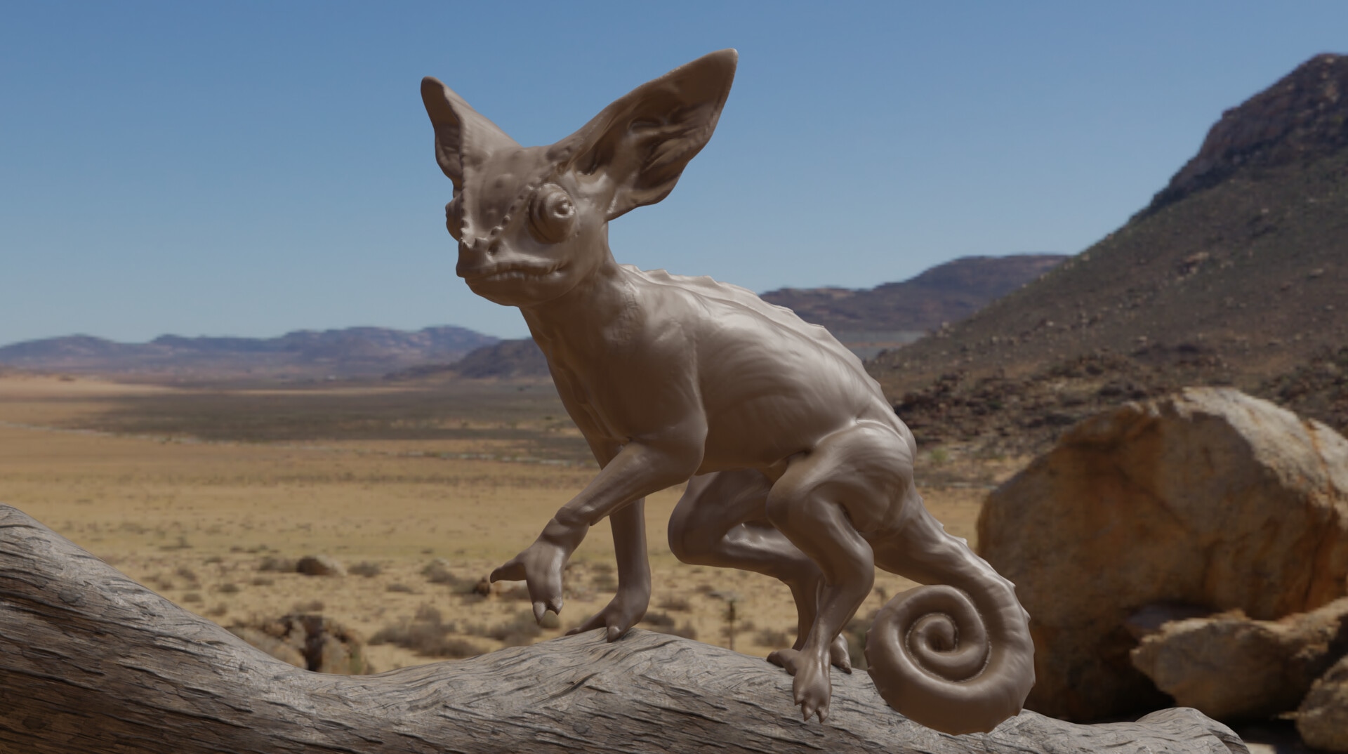 Chameleon-Fennec | Creature Design par julie lohen lecouffe