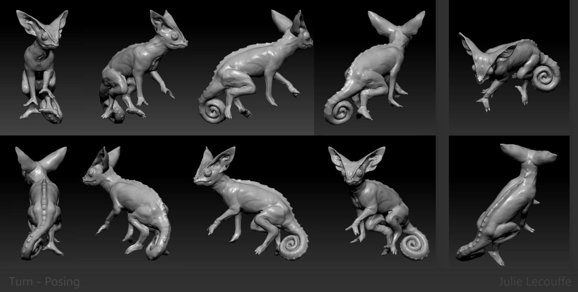 Chameleon-Fennec | Creature Design par julie lohen lecouffe