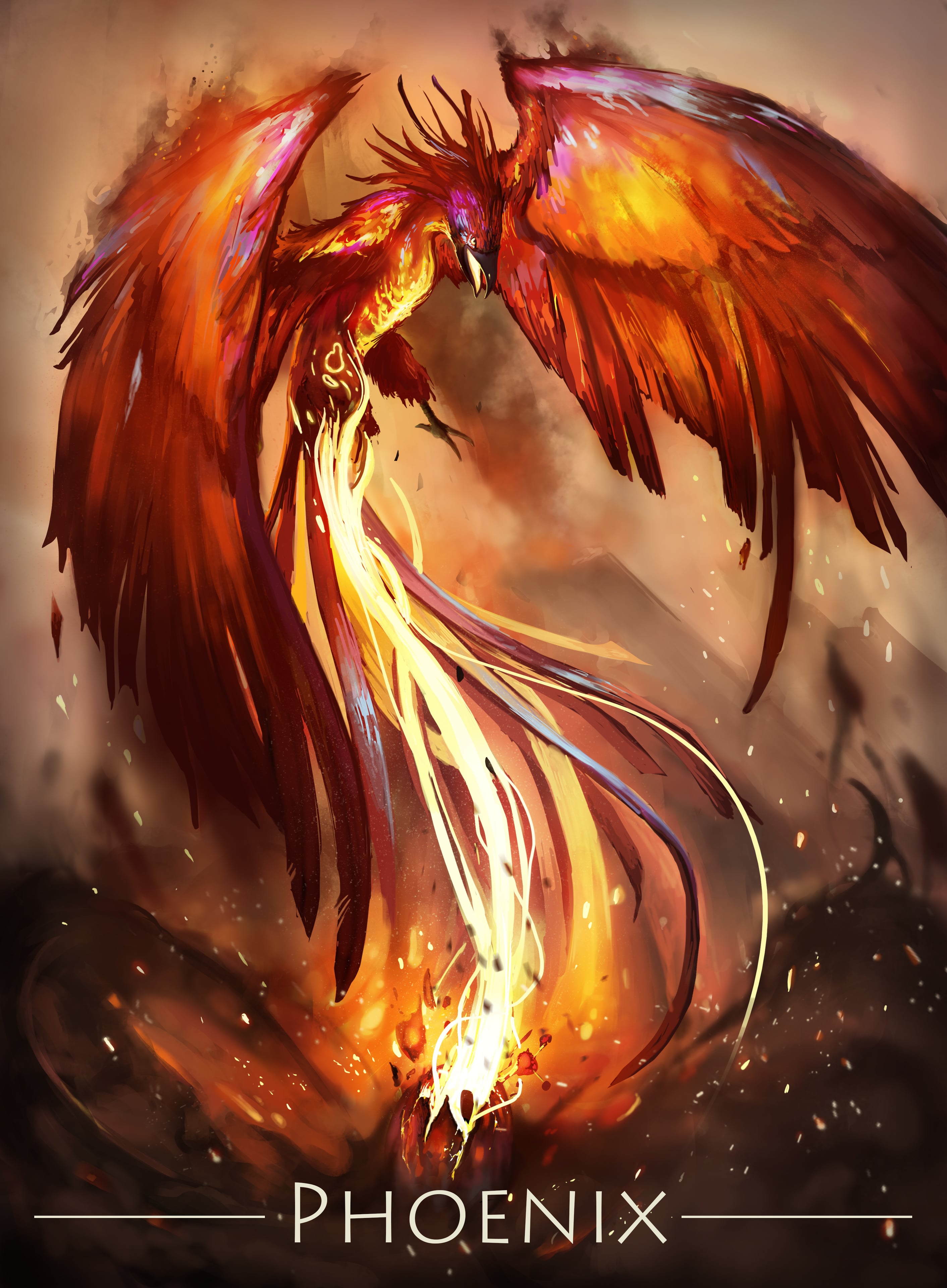 Phoenix Card Illustration par Ragenord