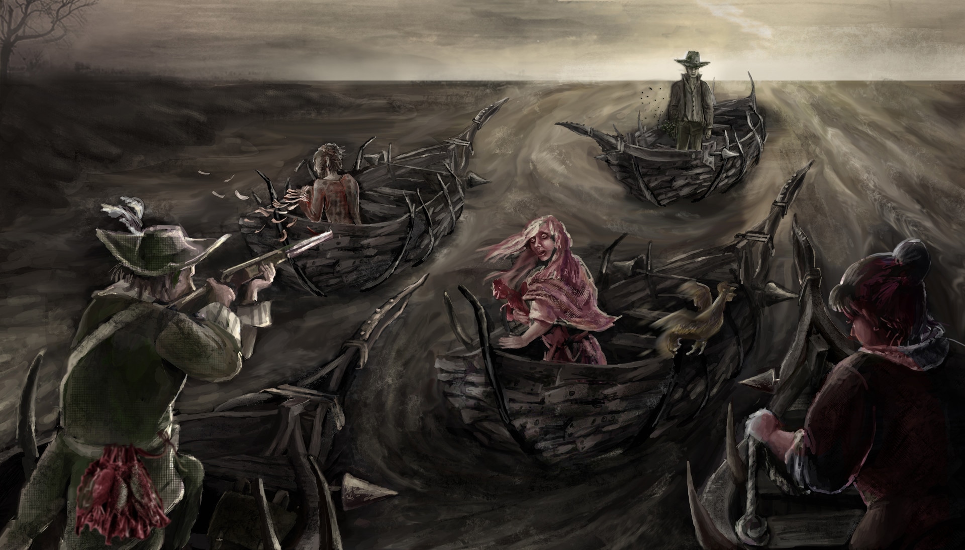 Concept arts pour le film "Le jour où j'ai tué Louis" par Telamon