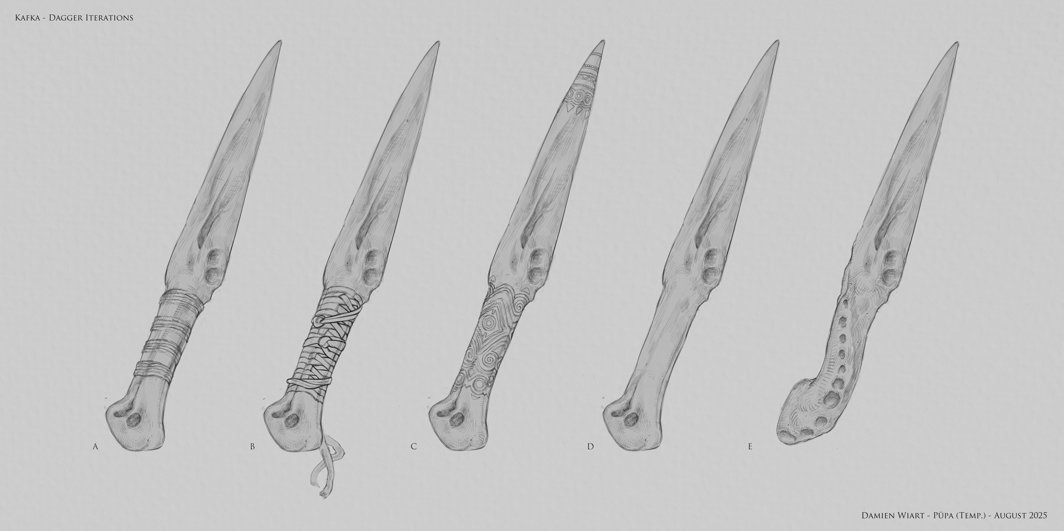 Prop Design, pour Püpa : Dague de Kafka par damien_wiart