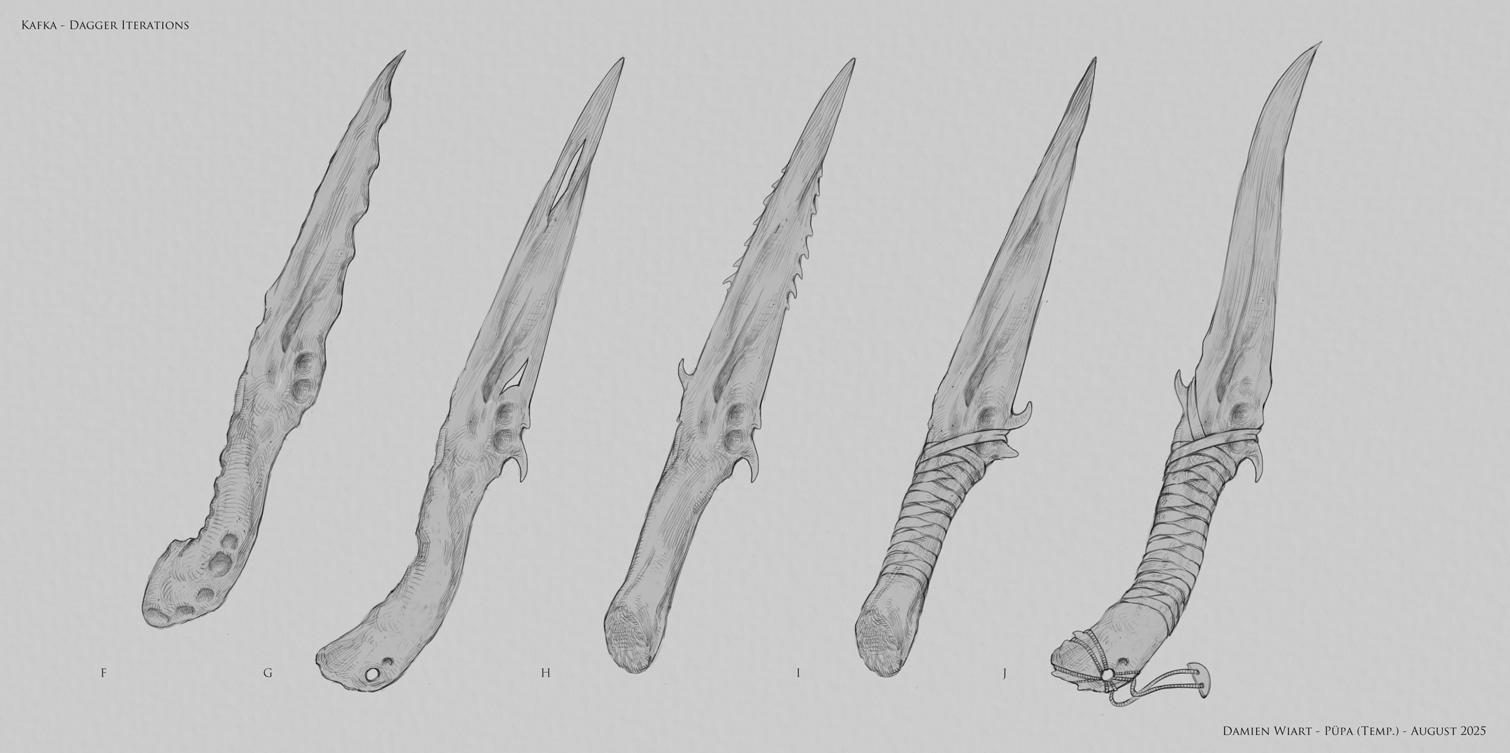 Prop Design, pour Püpa : Dague de Kafka par damien_wiart