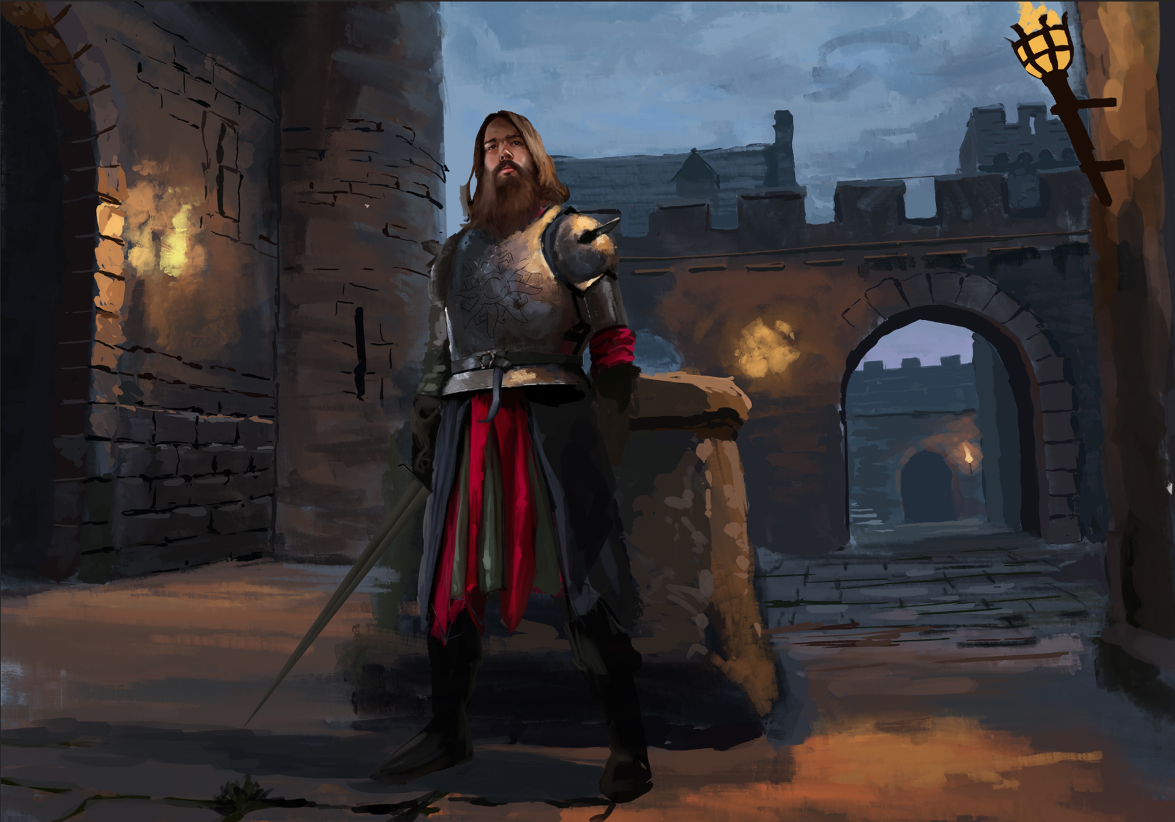 WIP chevalier cour par Moscardino