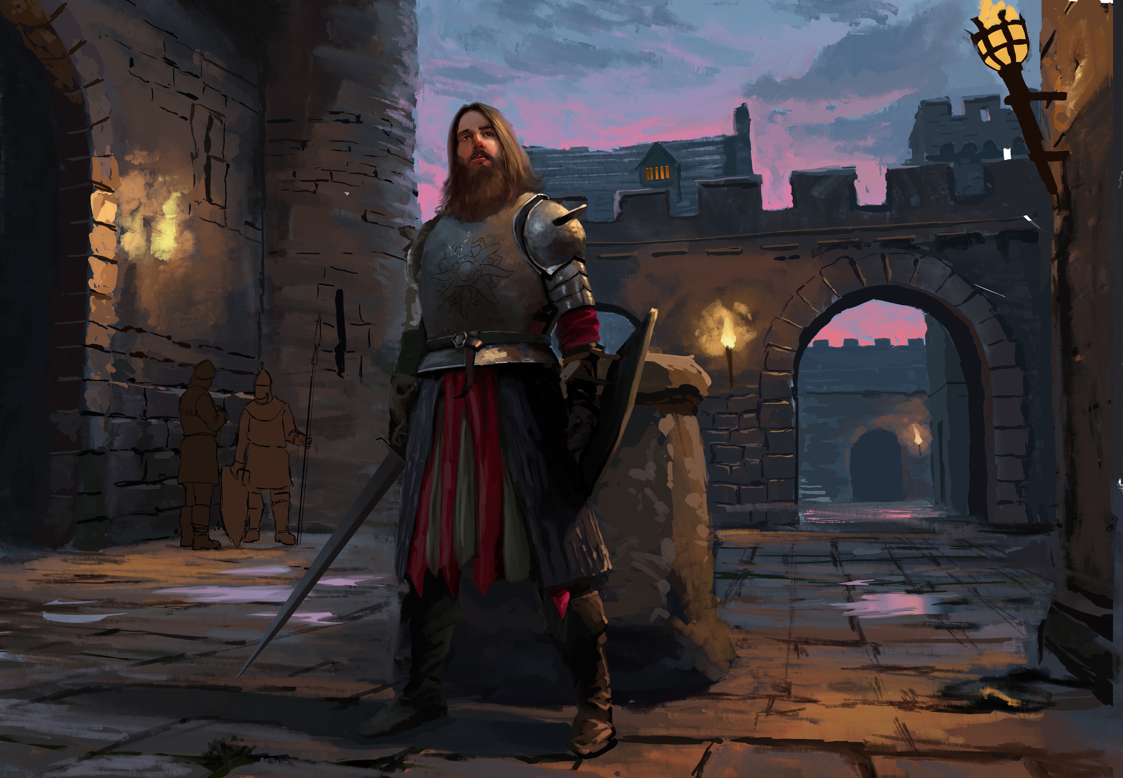 WIP chevalier cour par Moscardino