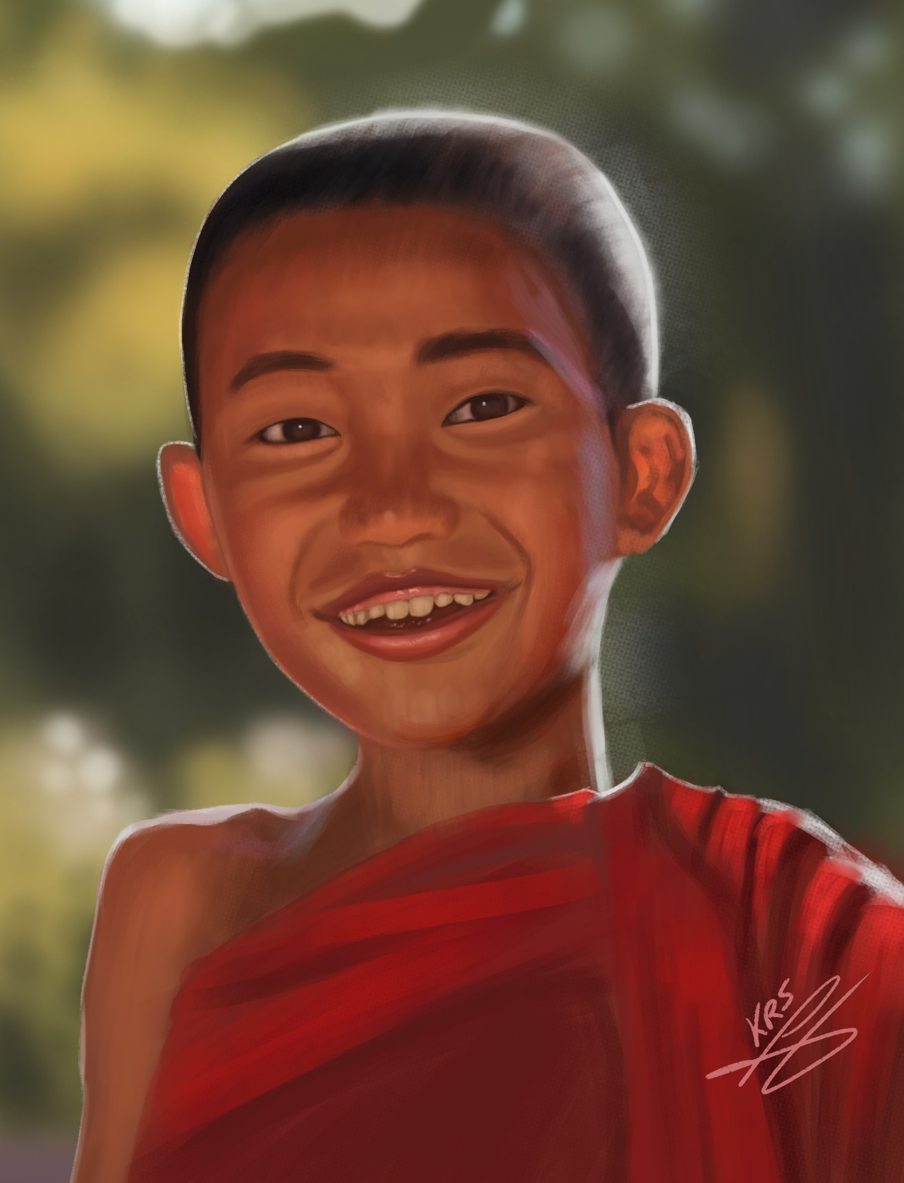Portrait : Enfant souriant par KRS