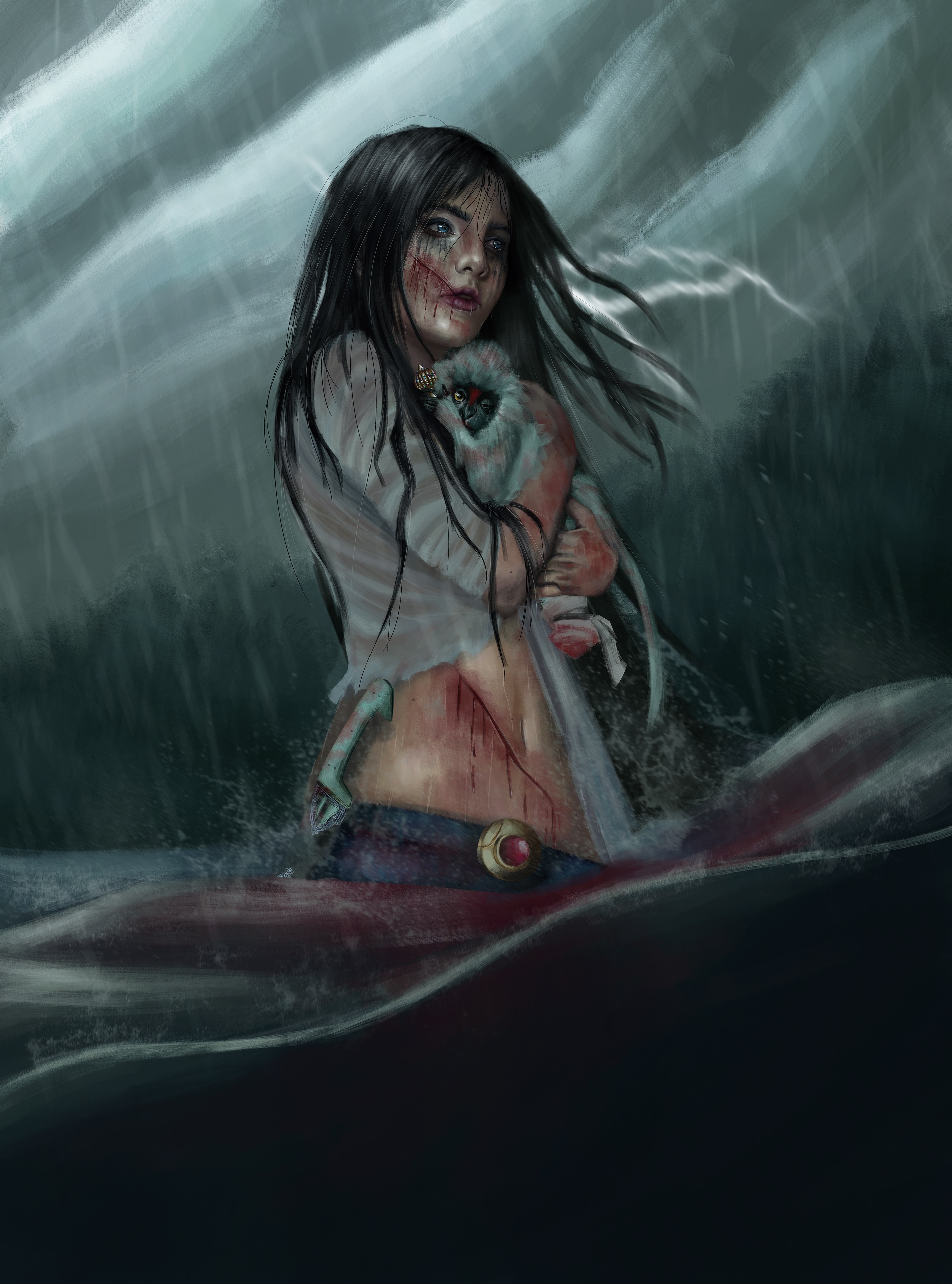 Sails of Black Bones - Lame Bleue, Promesse de survie par Enzo