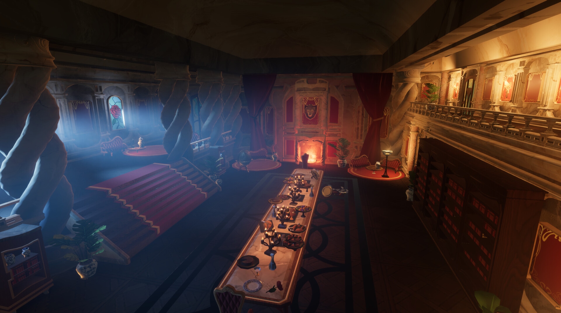 Conception 2D, 3D Interieur Belle et la Bête par Laura