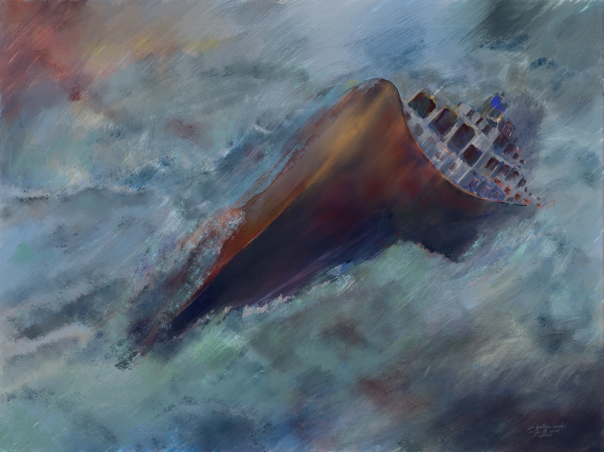 Le bateau couché par Cyrp