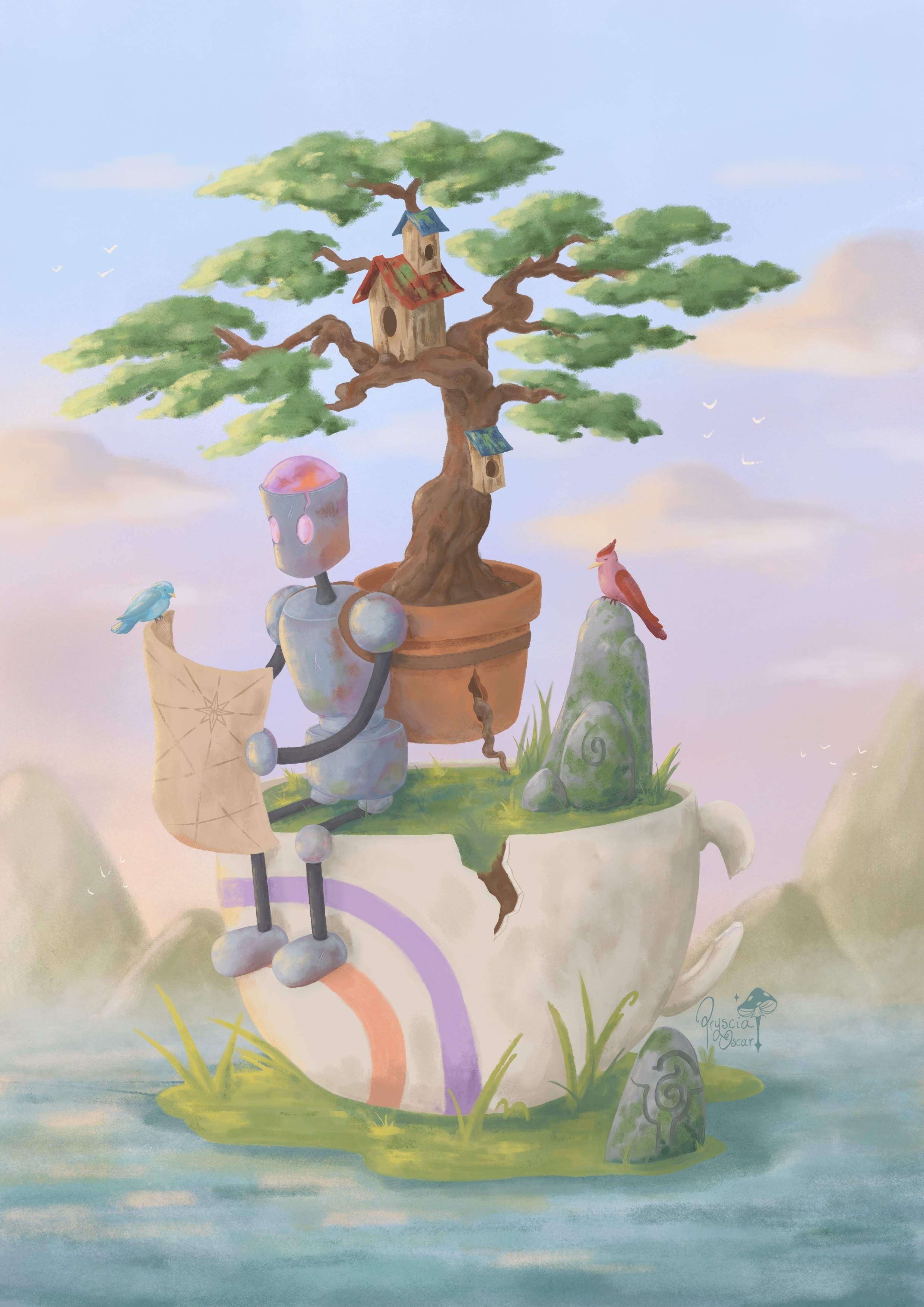 Le Robot aux Oiseaux par Pryscia