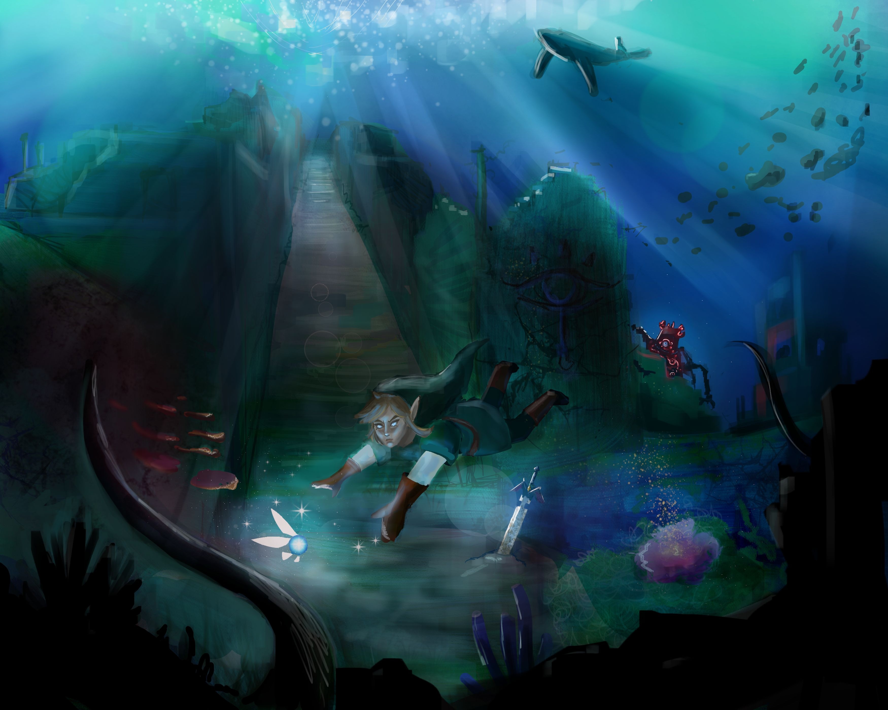 Link sous l'eau par Bumdyne
