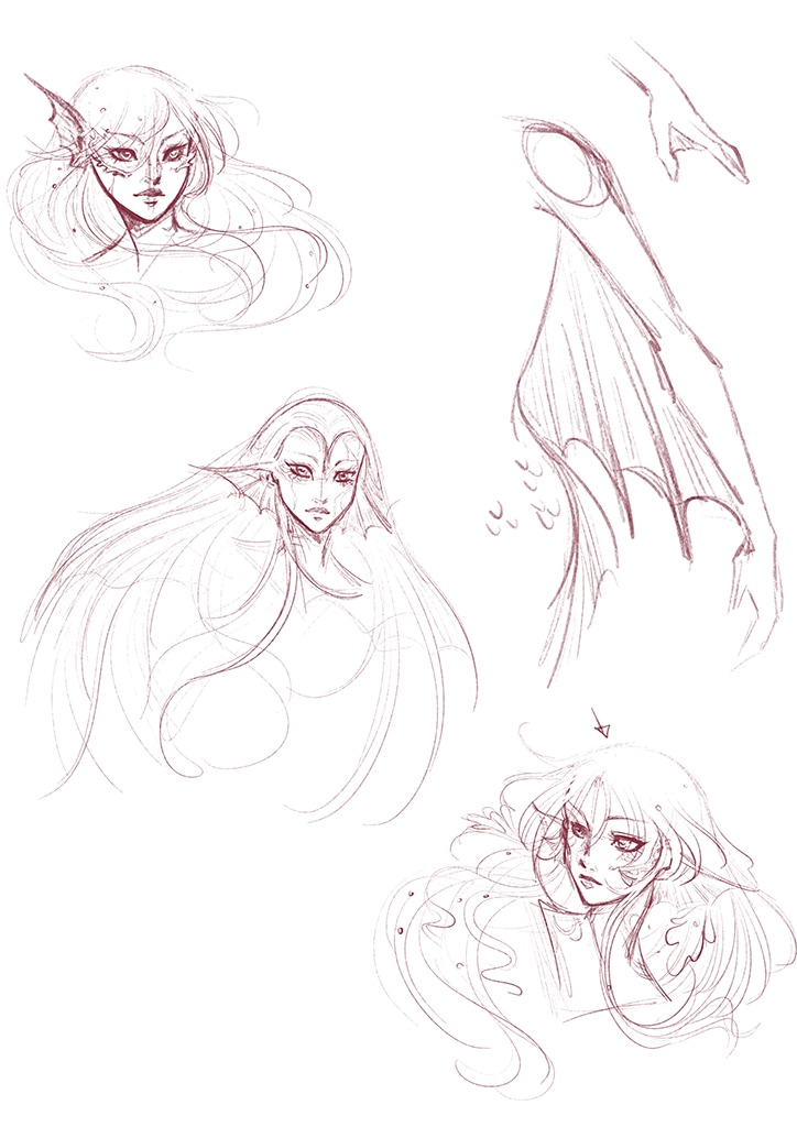 Lirae - Mermay charadesign par nogarra