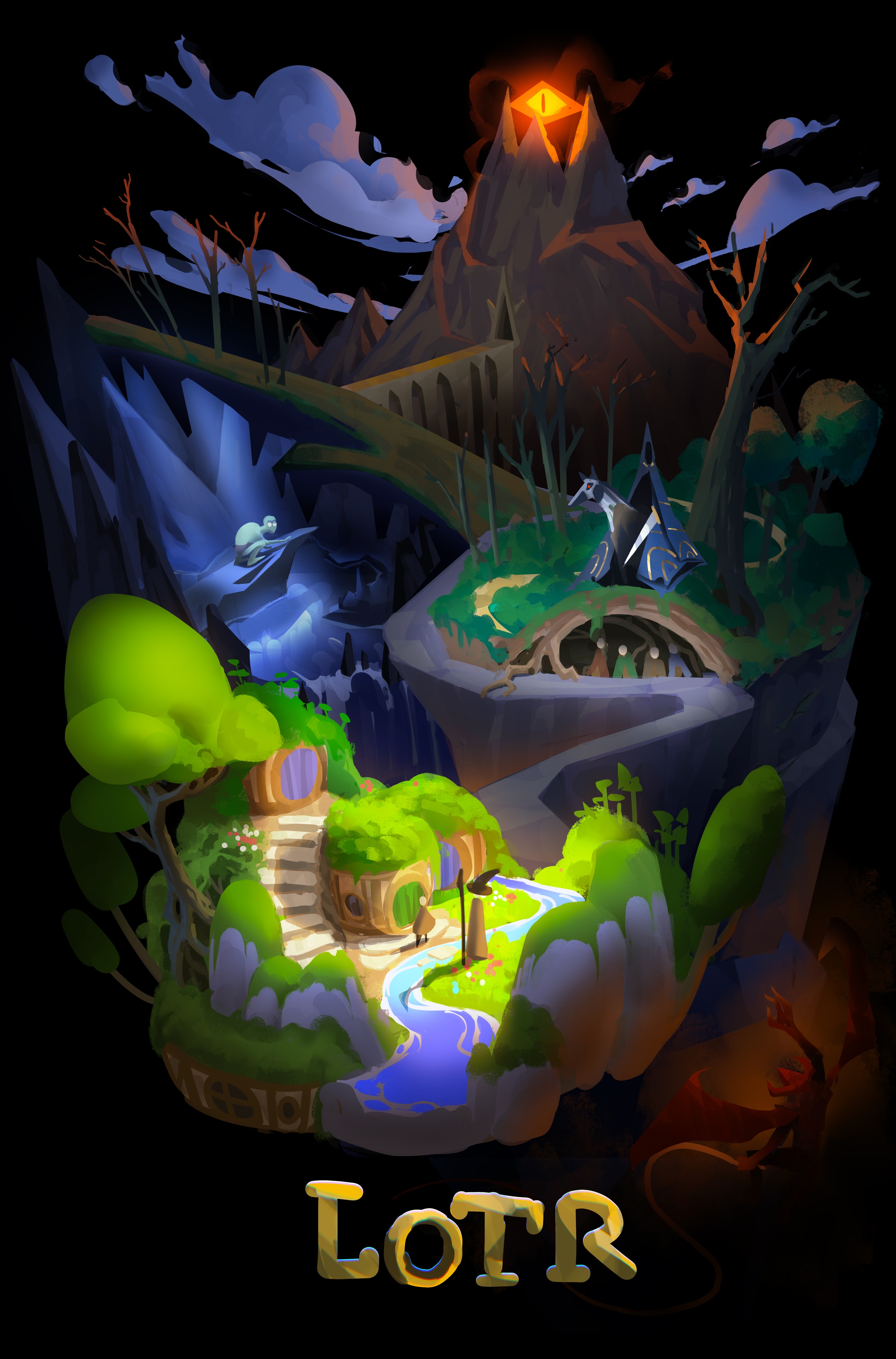 Le Seigneur Des Anneaux Diorama par florent boston