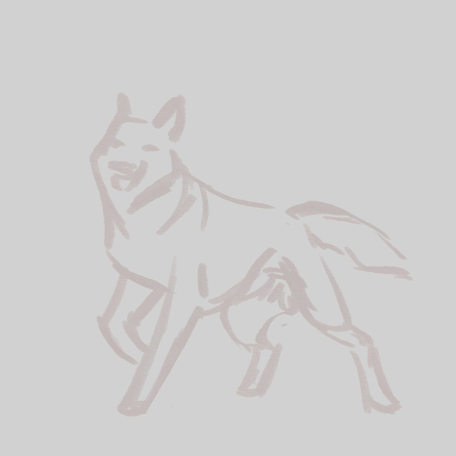Loup heureux - DP digital, style à l'huile/ acrylique par roi_loup