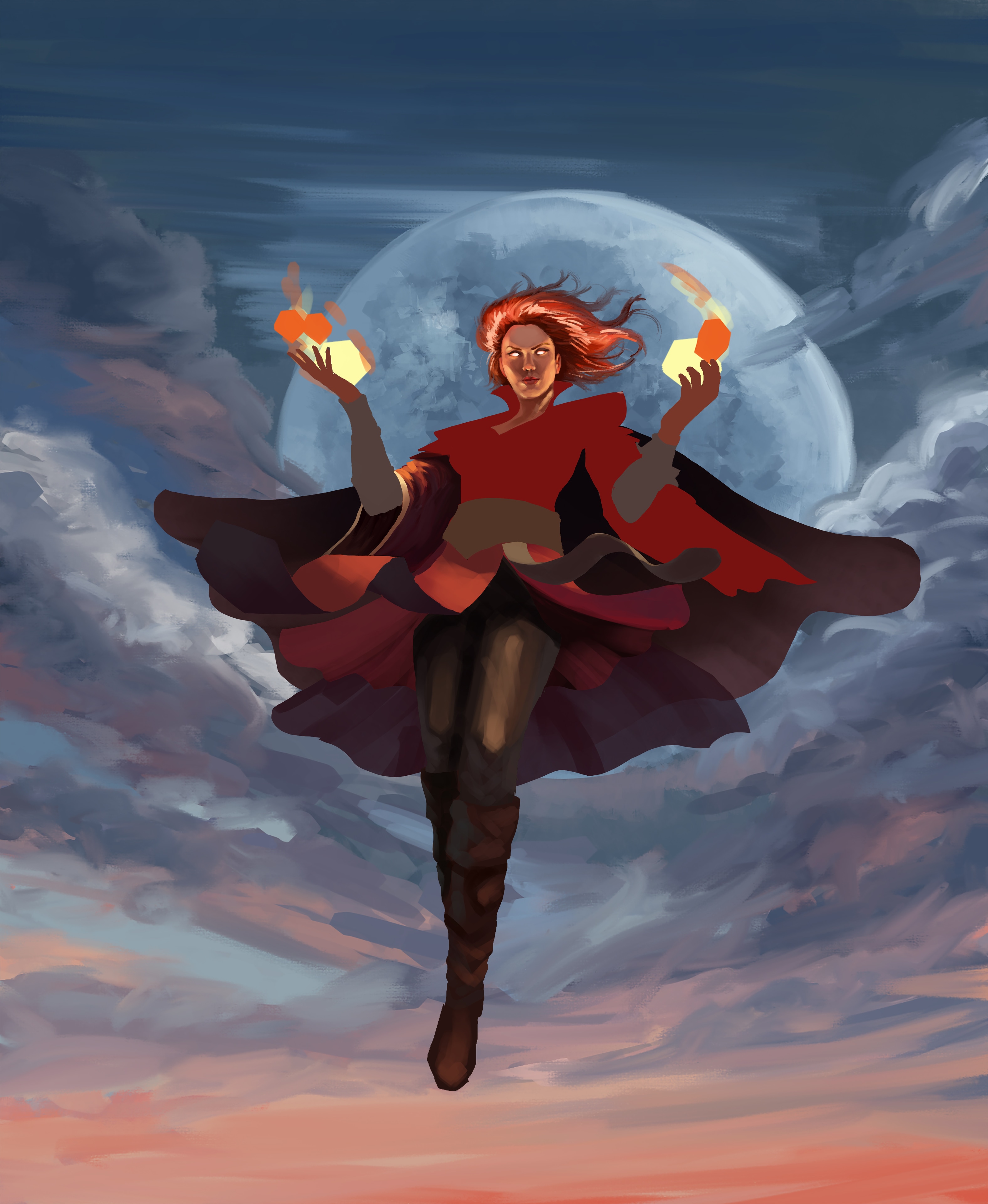 WIP la magicienne (gros painting en devenir... enfin j'espère) par Moscardino