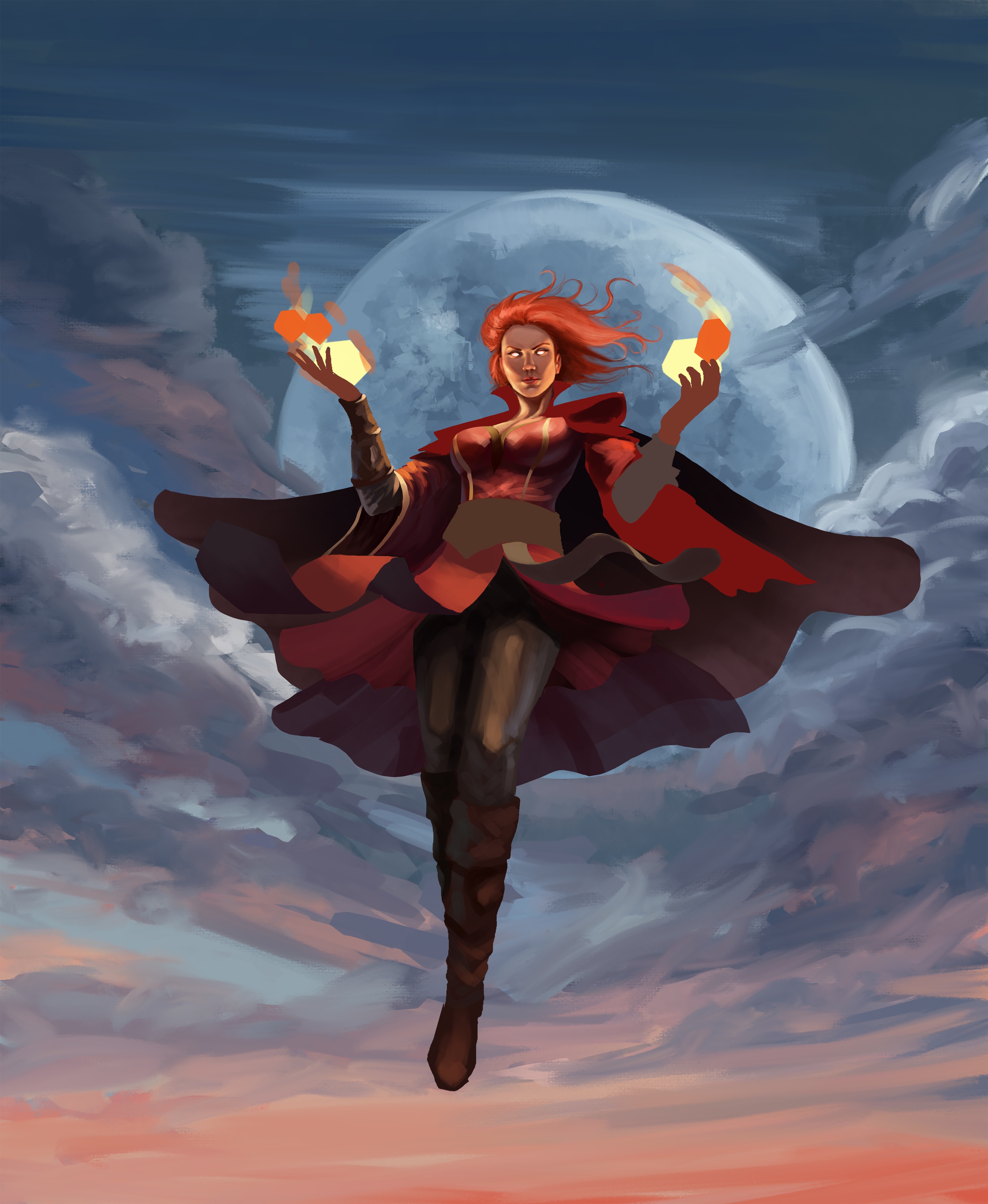 WIP la magicienne (gros painting en devenir... enfin j'espère) par Moscardino