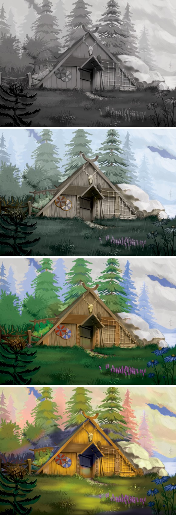 Maison viking par Horlod