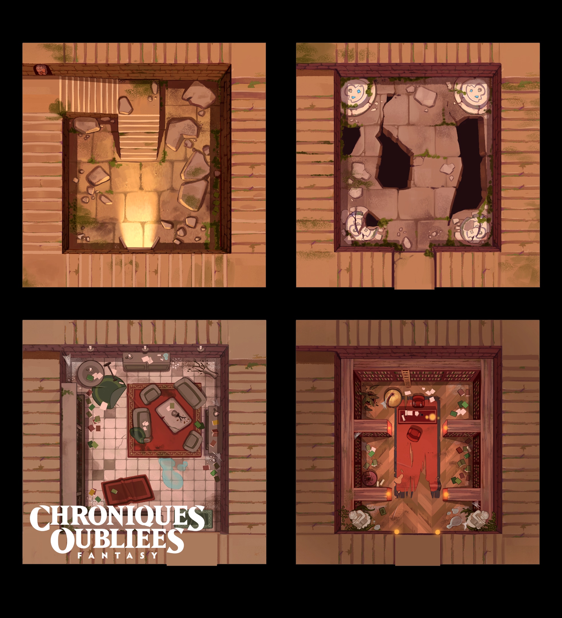Maps L'Ile Perdue - Chroniques Oubliées Fantasy par picoffee