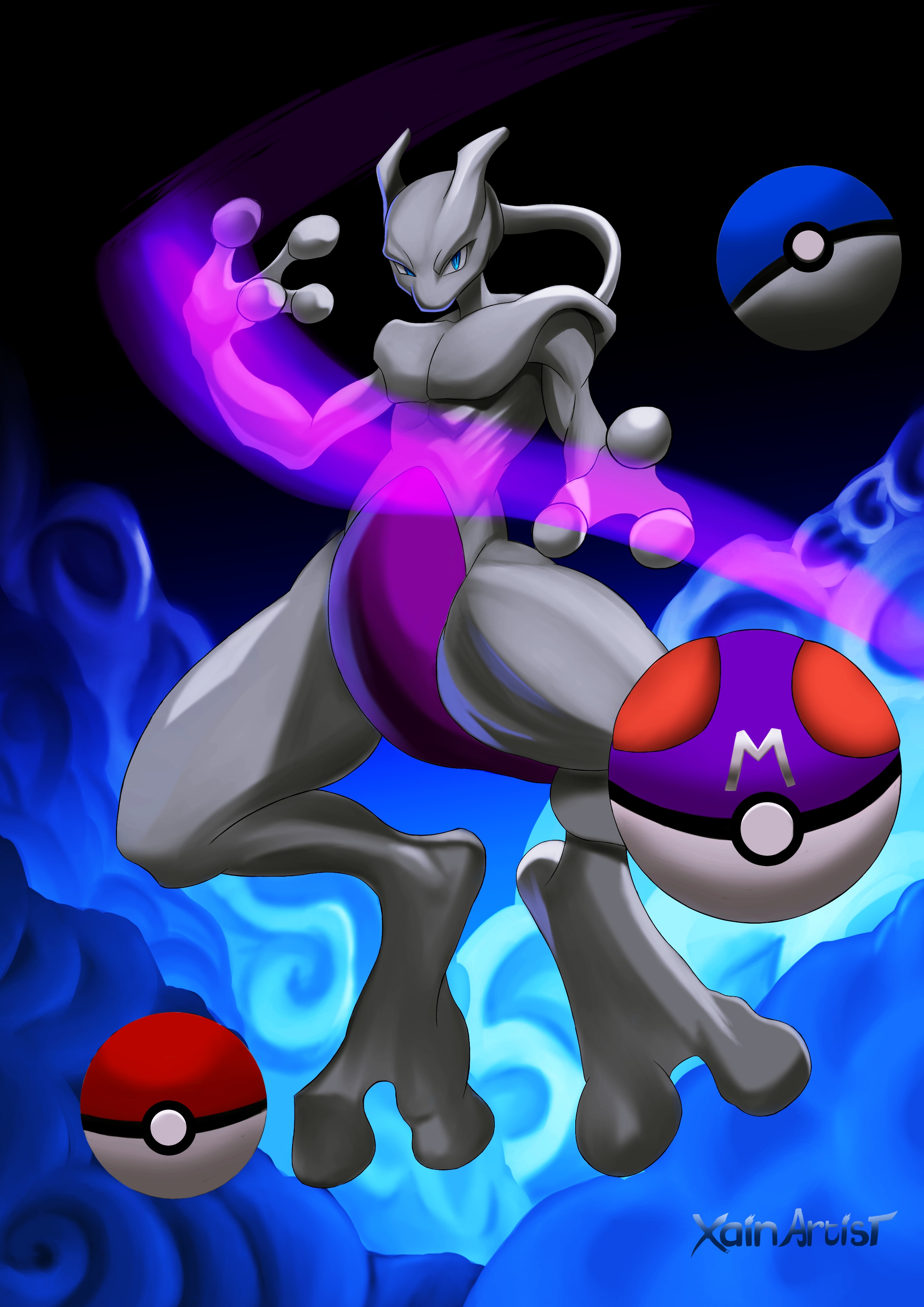 Mewtwo (Challenge Masterball) par XainArtist