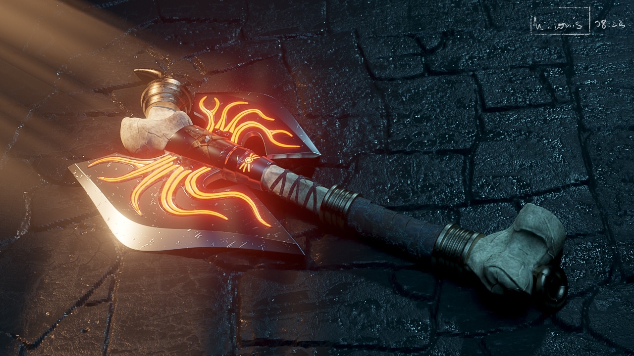 Hache magique d'os par matt_l