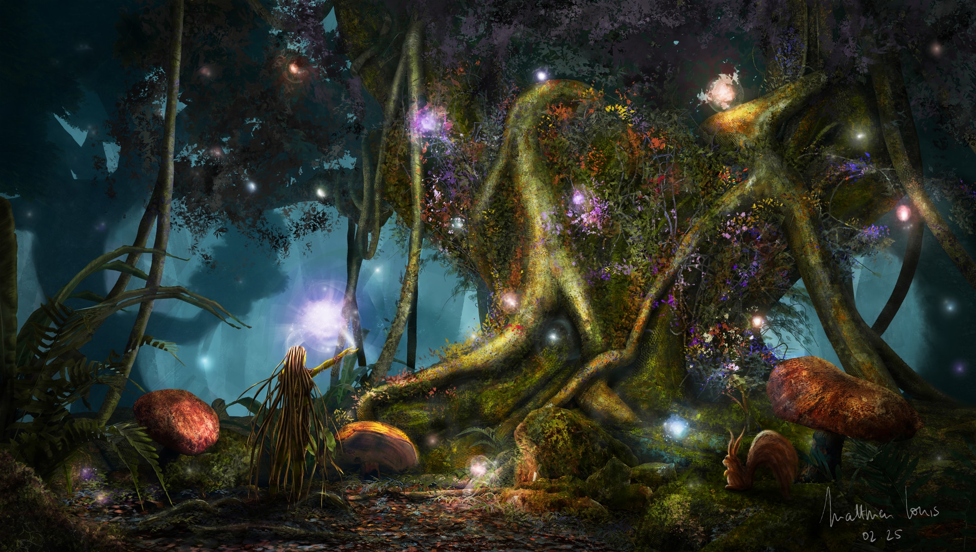 Forêt enchantée_L'Arbre-Source par matt_l