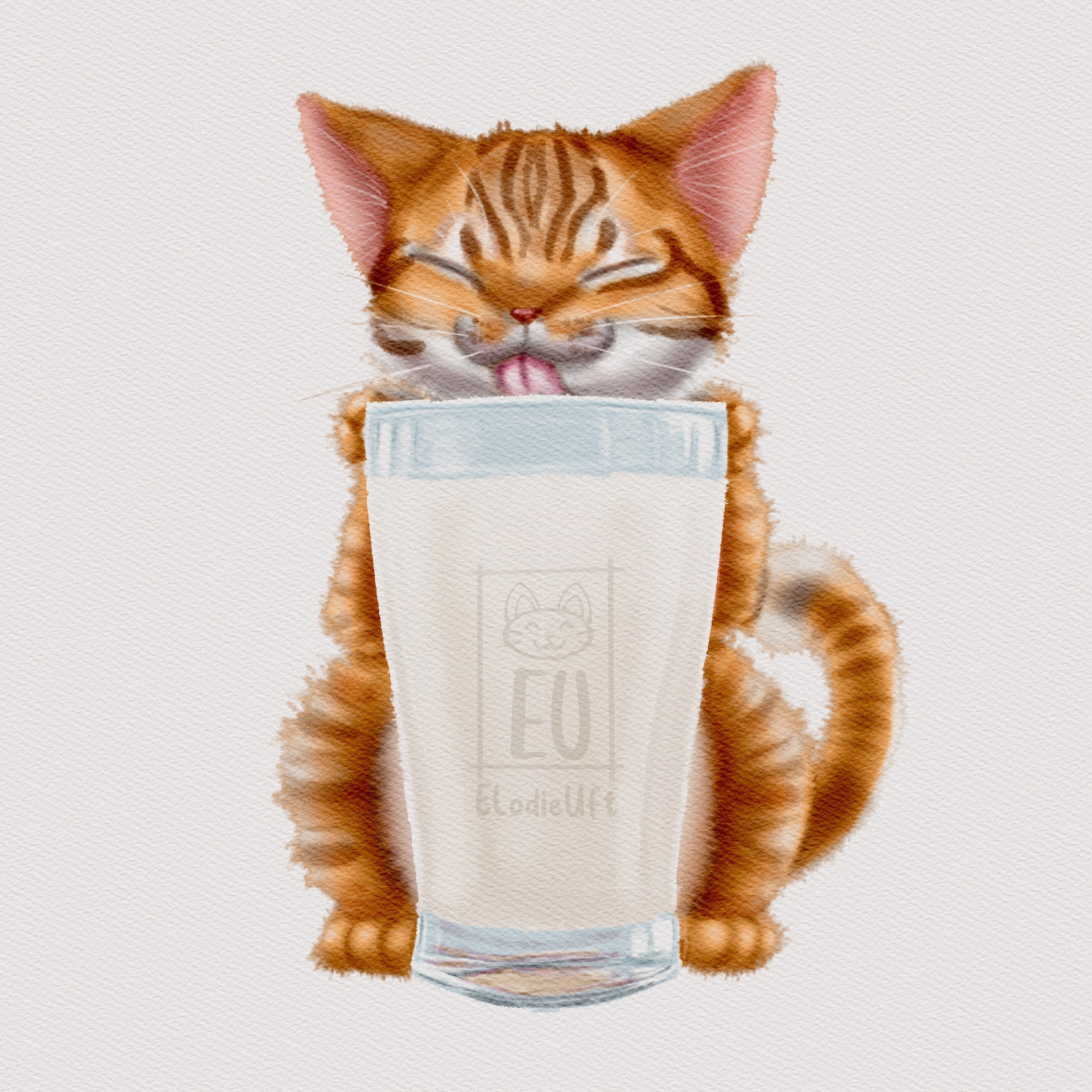 Mimine boit son lait par lechatnoir