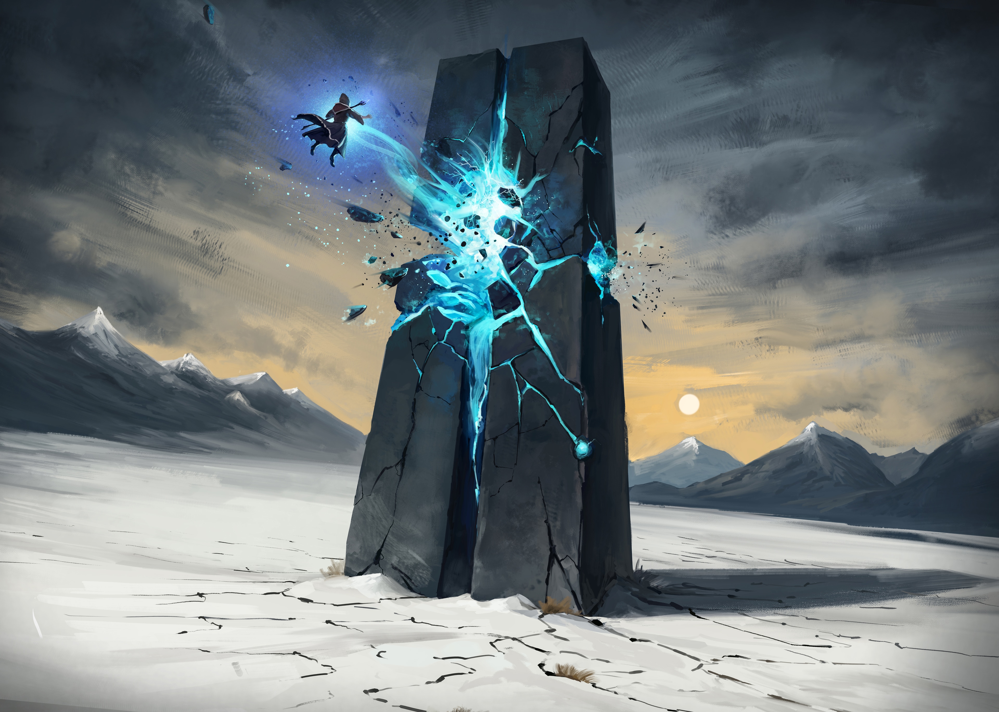 Le monolith (fan art création carte magic) par Moscardino