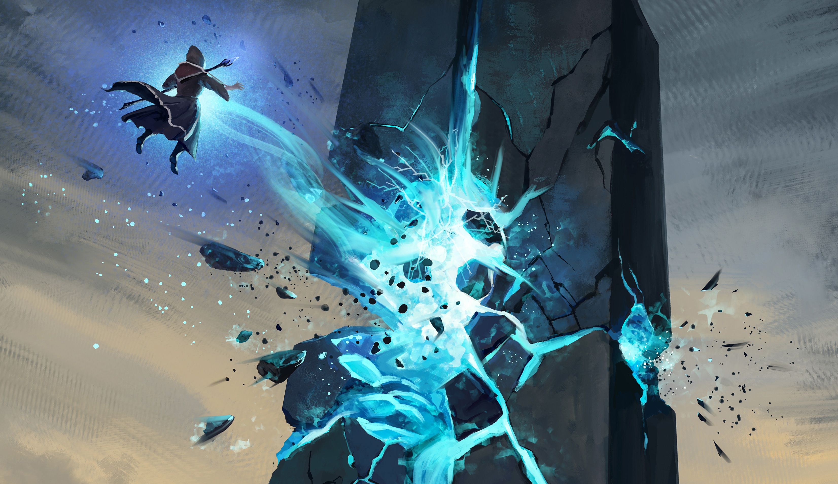 Le monolith (fan art création carte magic) par Moscardino