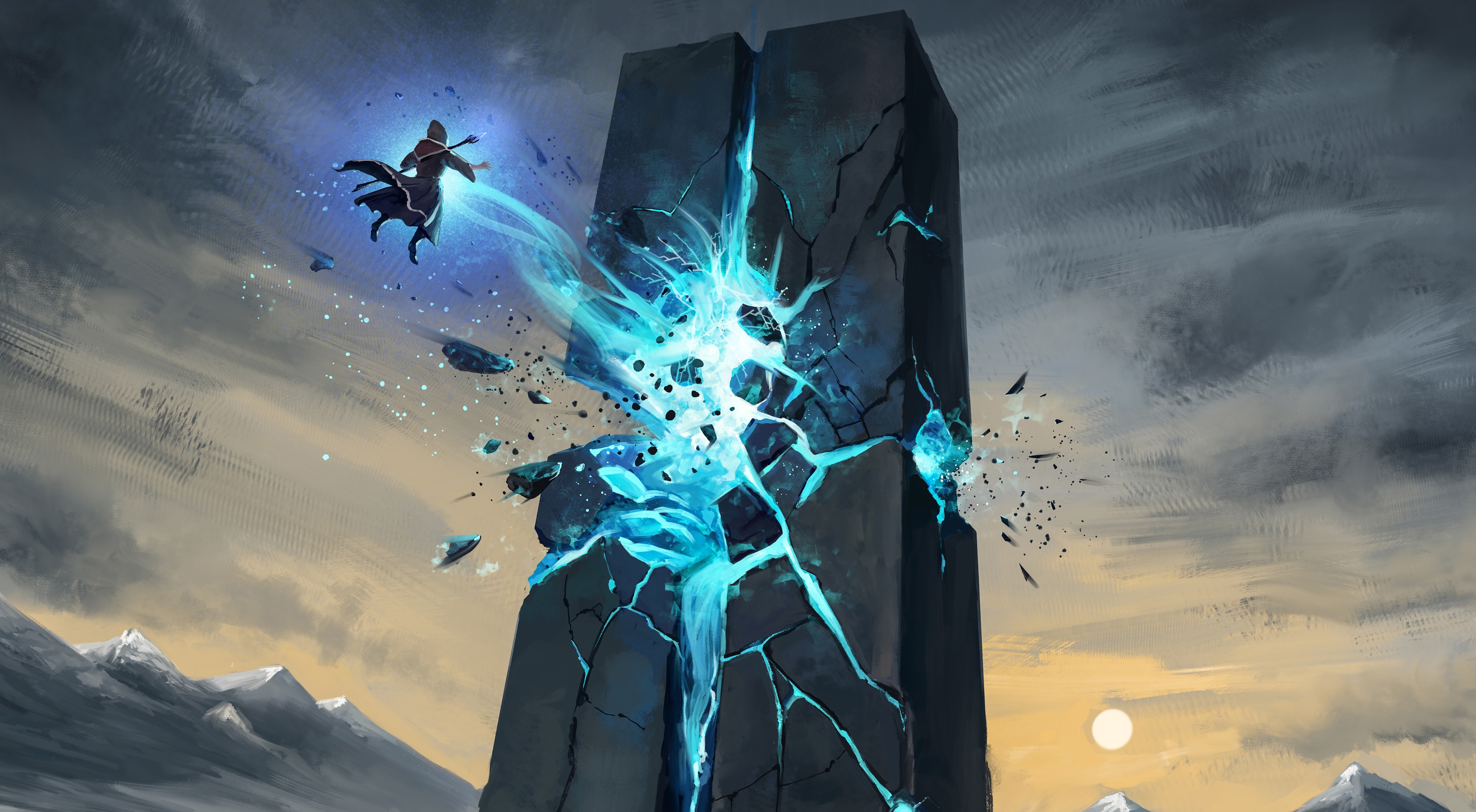 Le monolith (fan art création carte magic) par Moscardino
