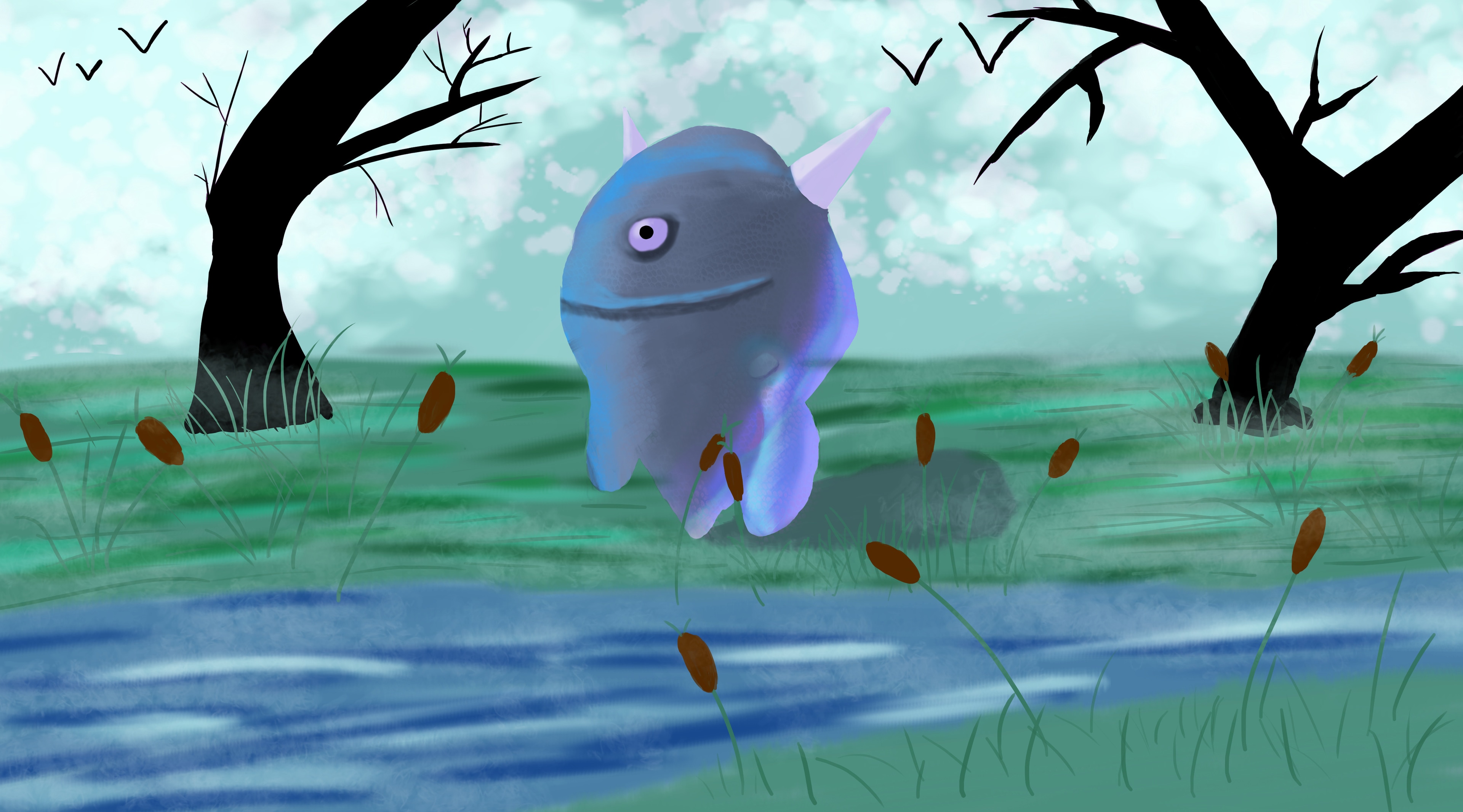 monstre digital sur krita par EloraBousquet