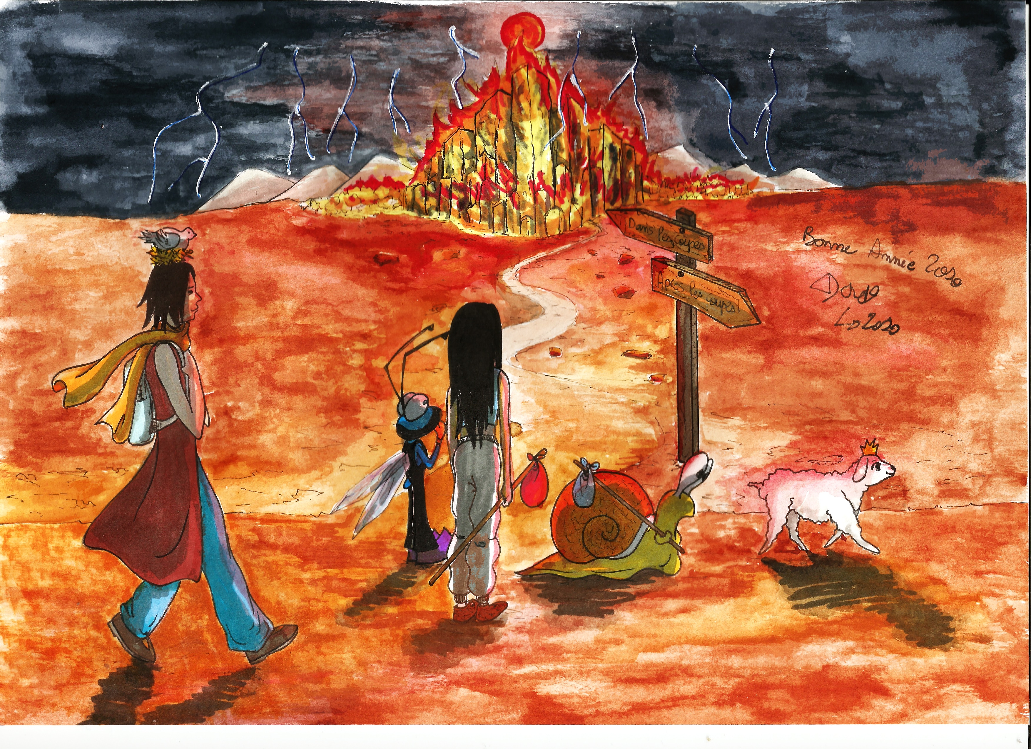 Dessin de passage d'année par Dax Lou