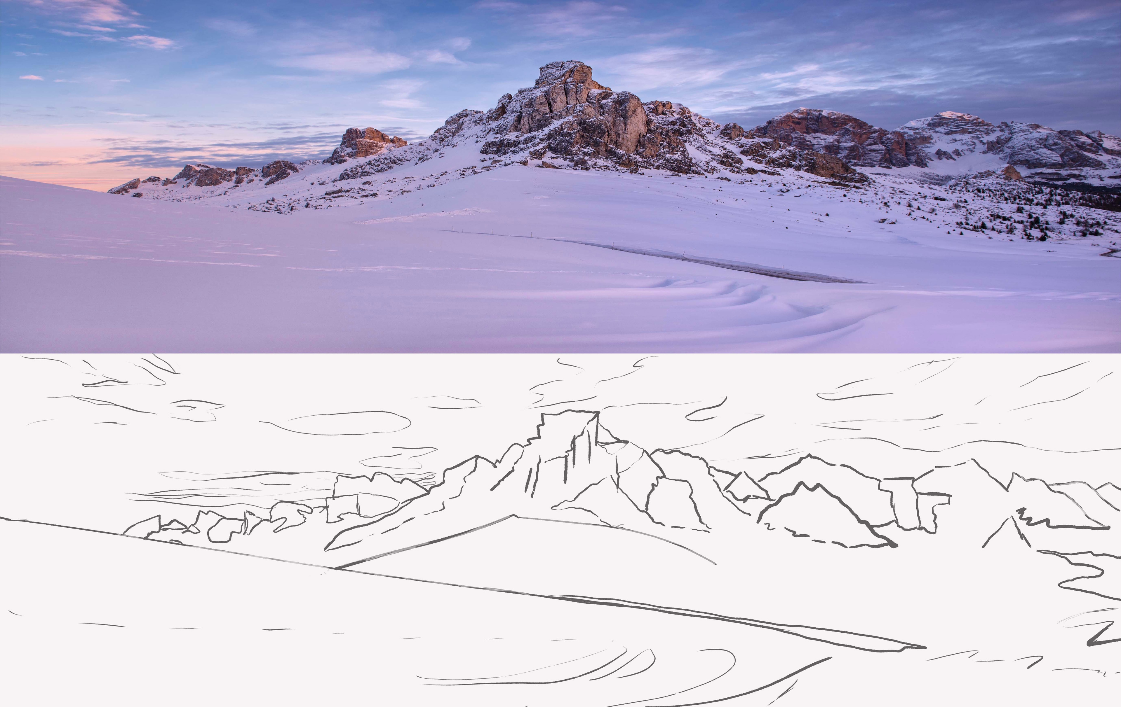 paysage de montagnes par tatooam