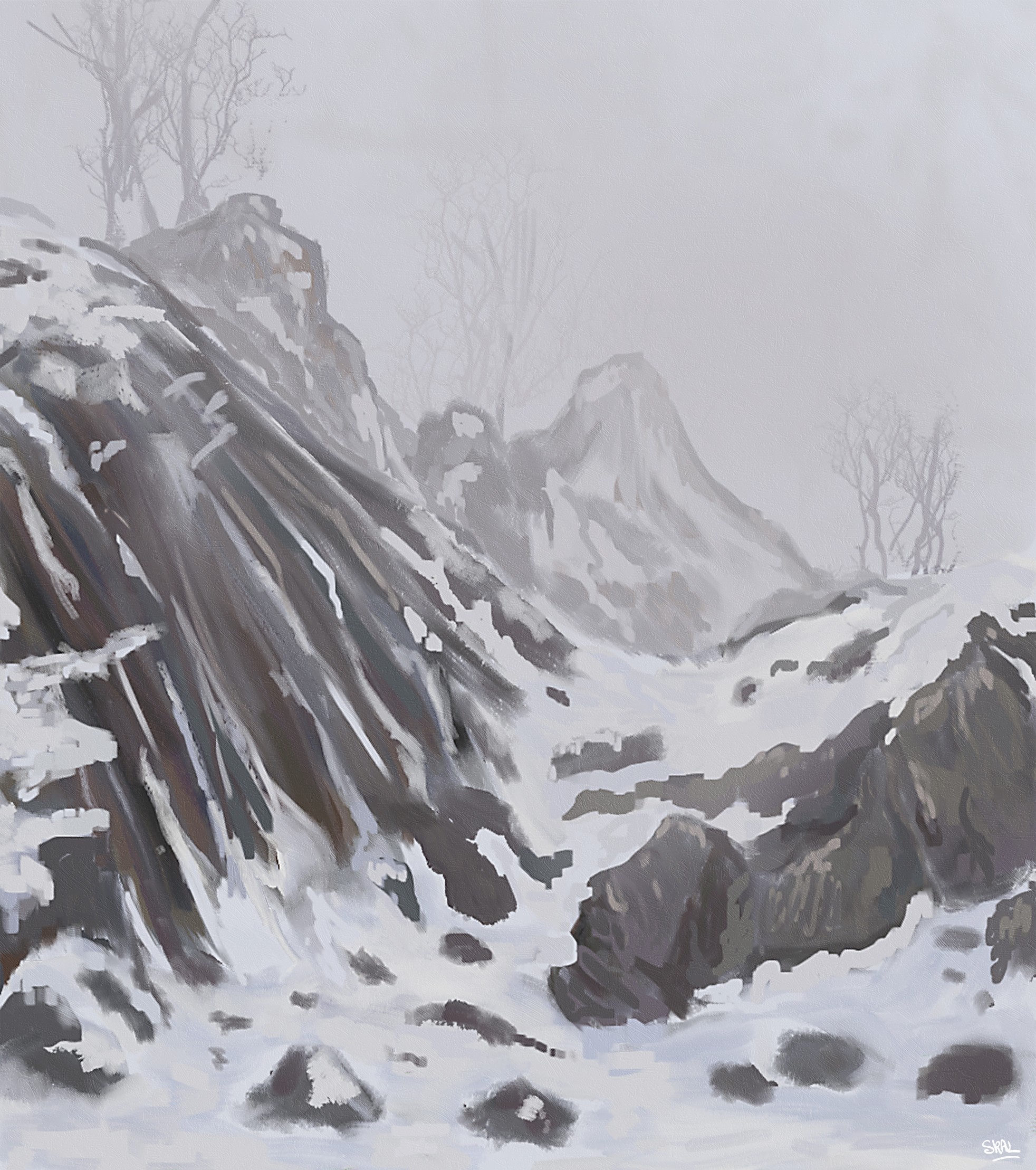 Montagne-brume par skal