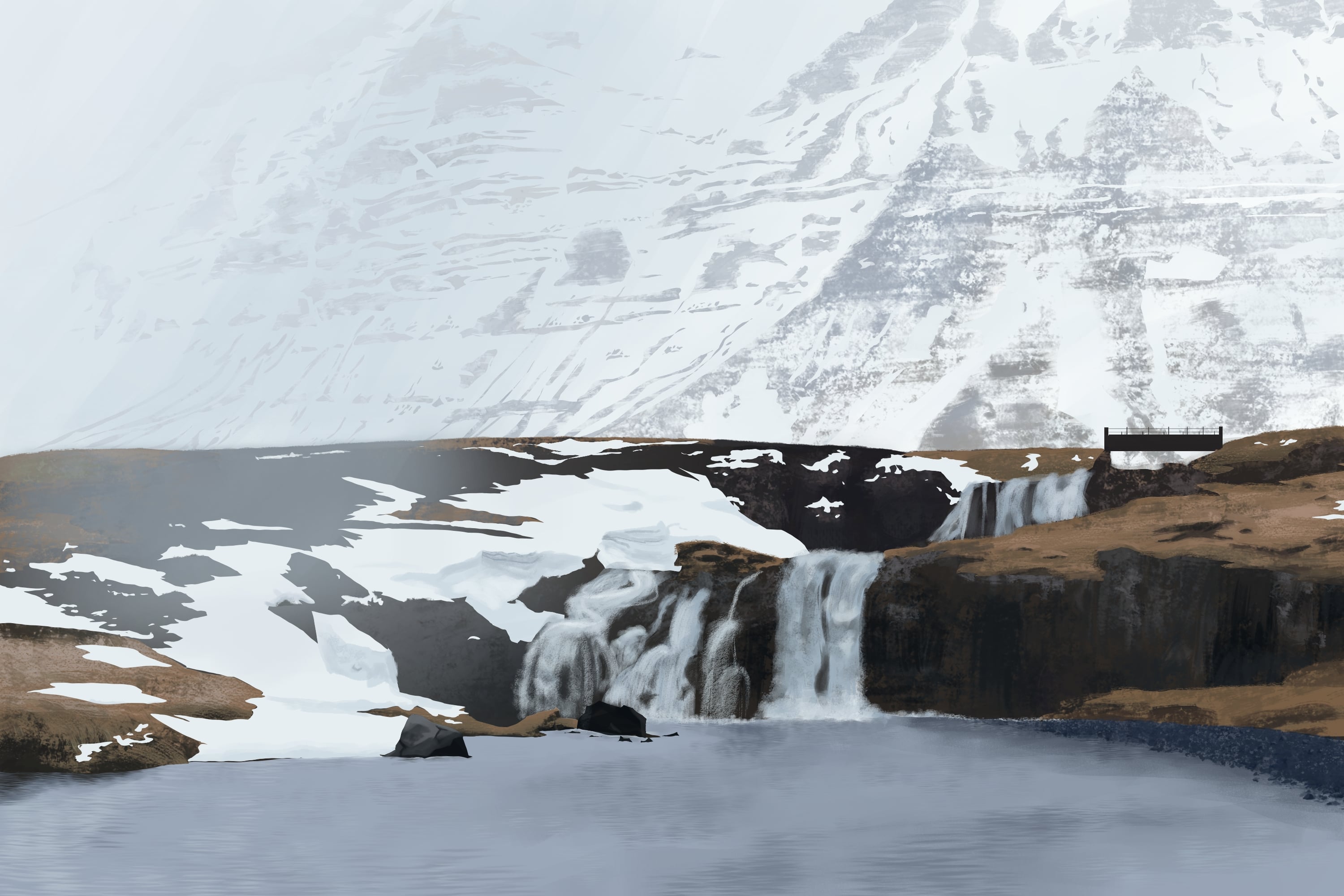 Exercice 3 : paysage enneigé par BlueSybille