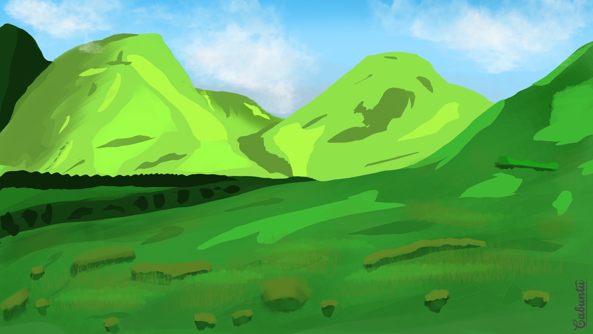 Mon paysage montagneux par Cabuntu