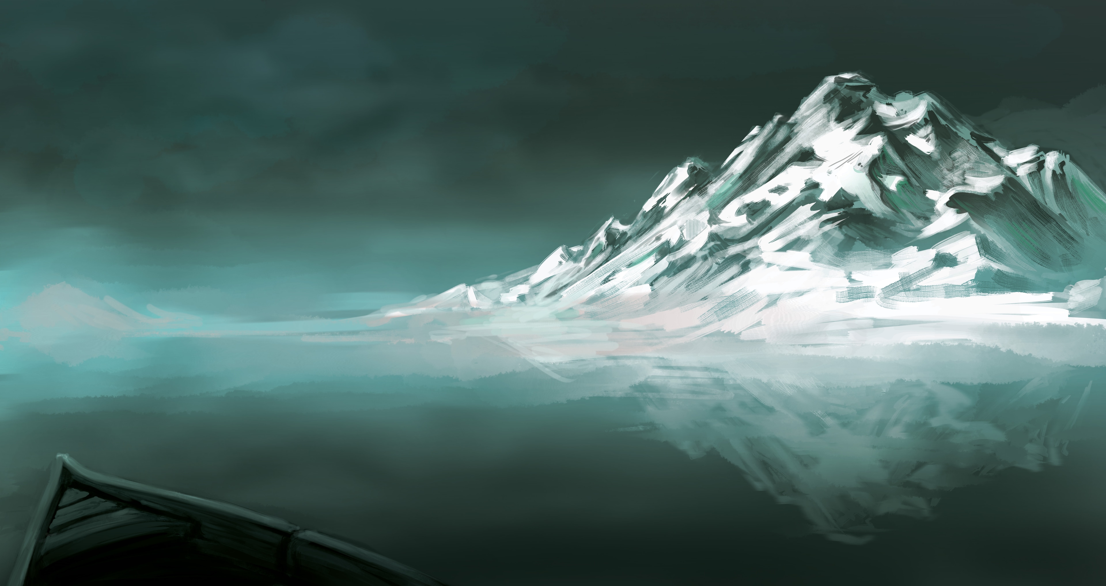 Montagne sur lac par elodie_fb