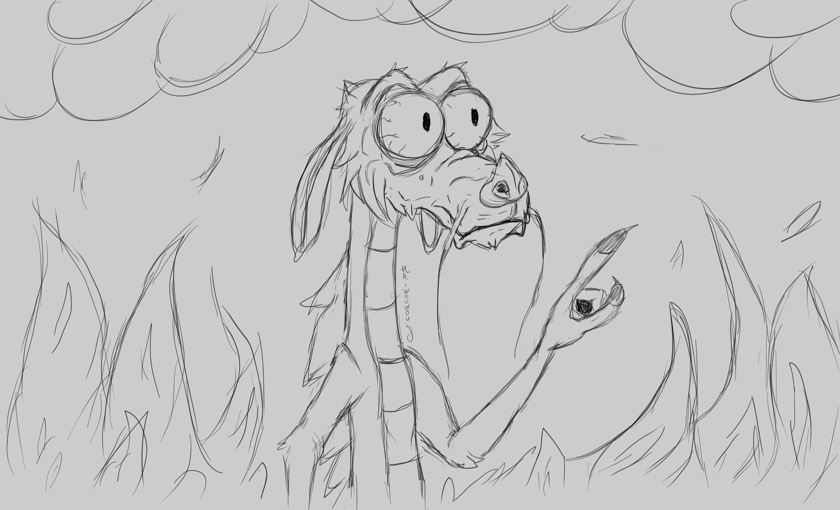 Drama Of Mushu Sketchart par Mr.Wouwou