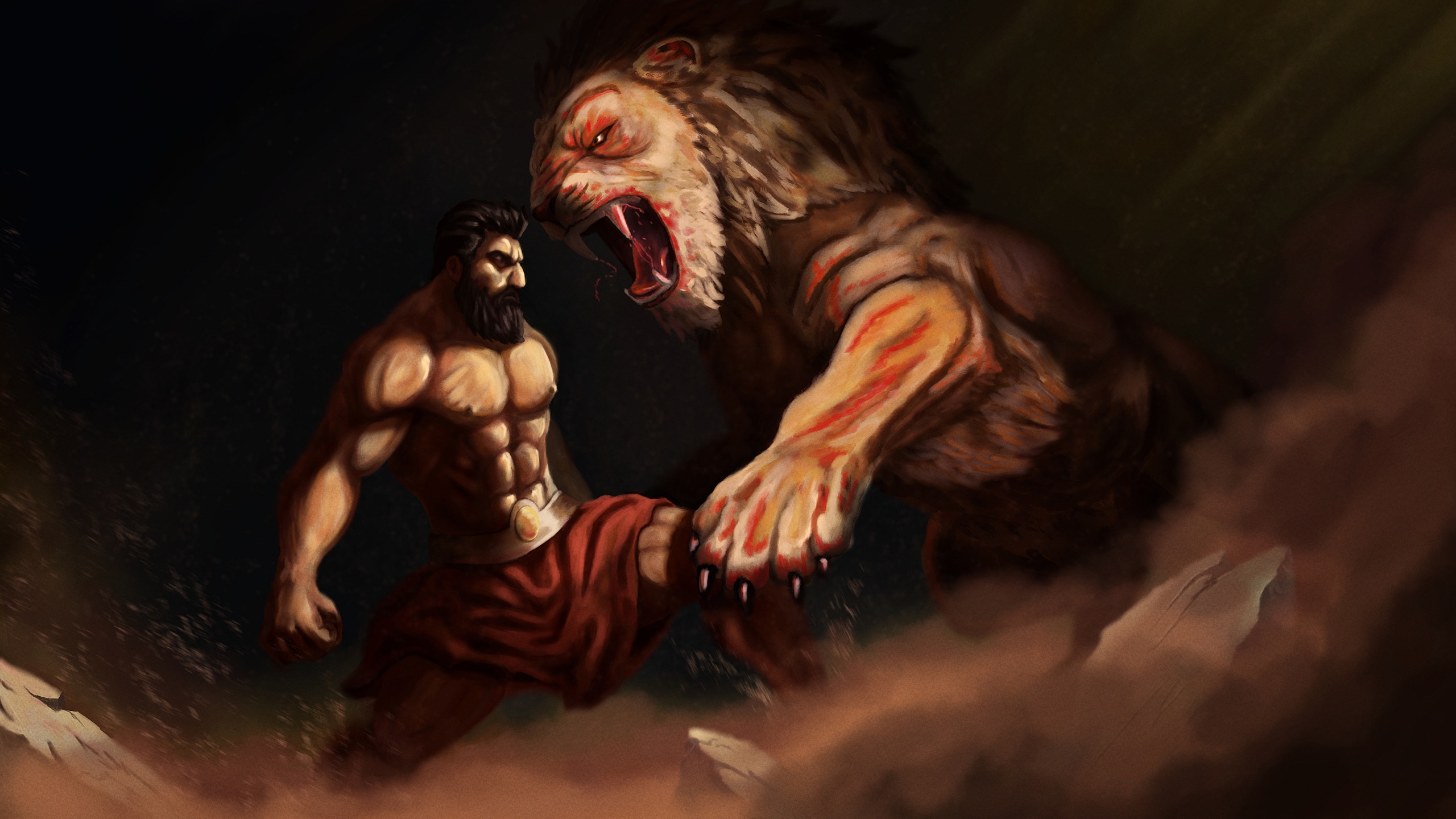 Hercule vs Lion de Nemée par excello