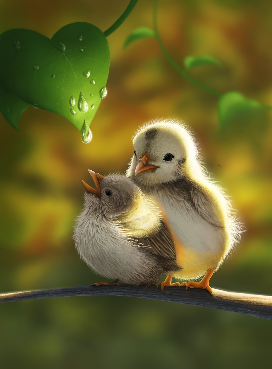 Illustration des oisillons par Lilic