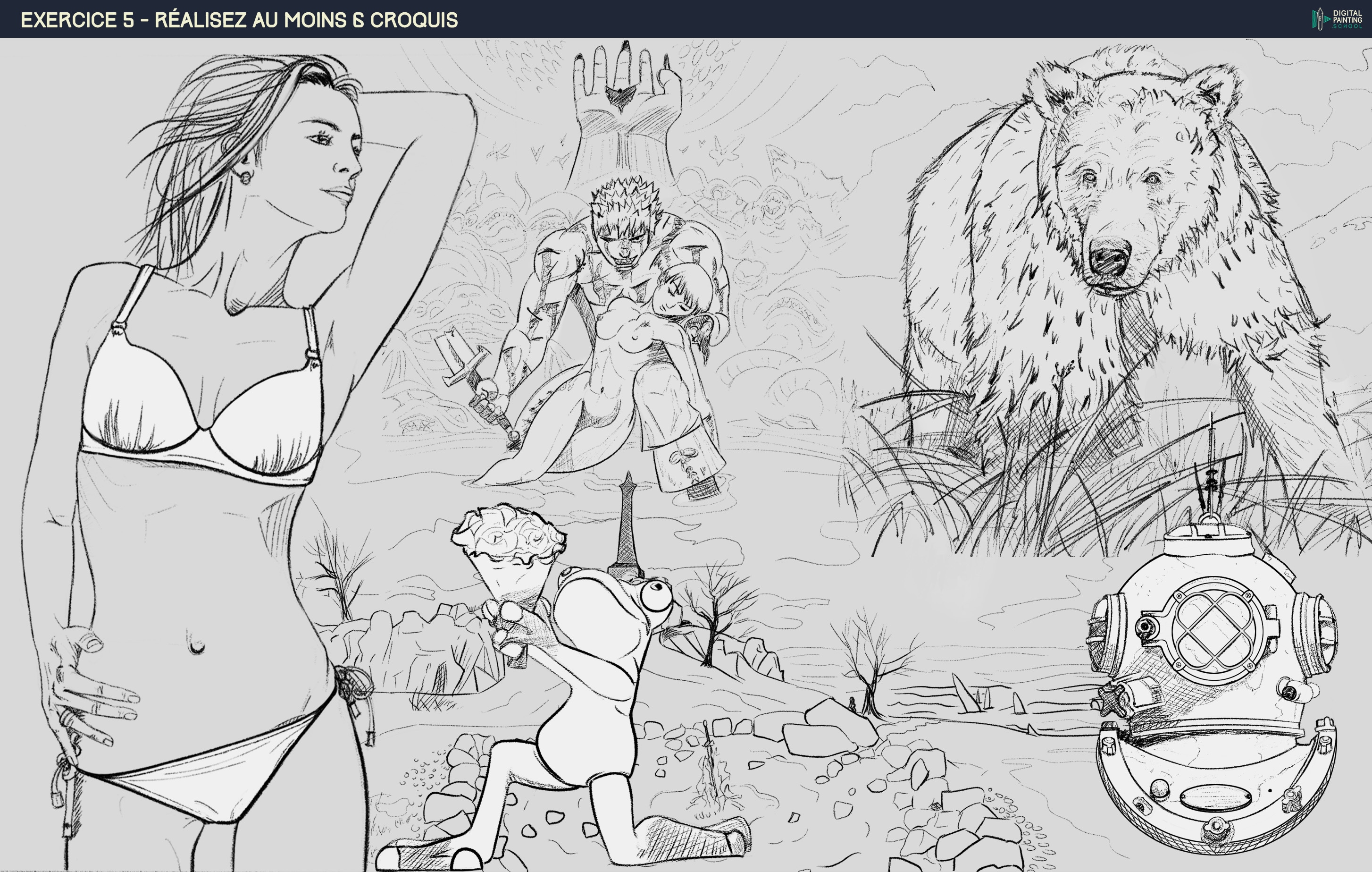 Partie I - chapitre 2 : le croquis - l'ensemble de mes exercices. par ori