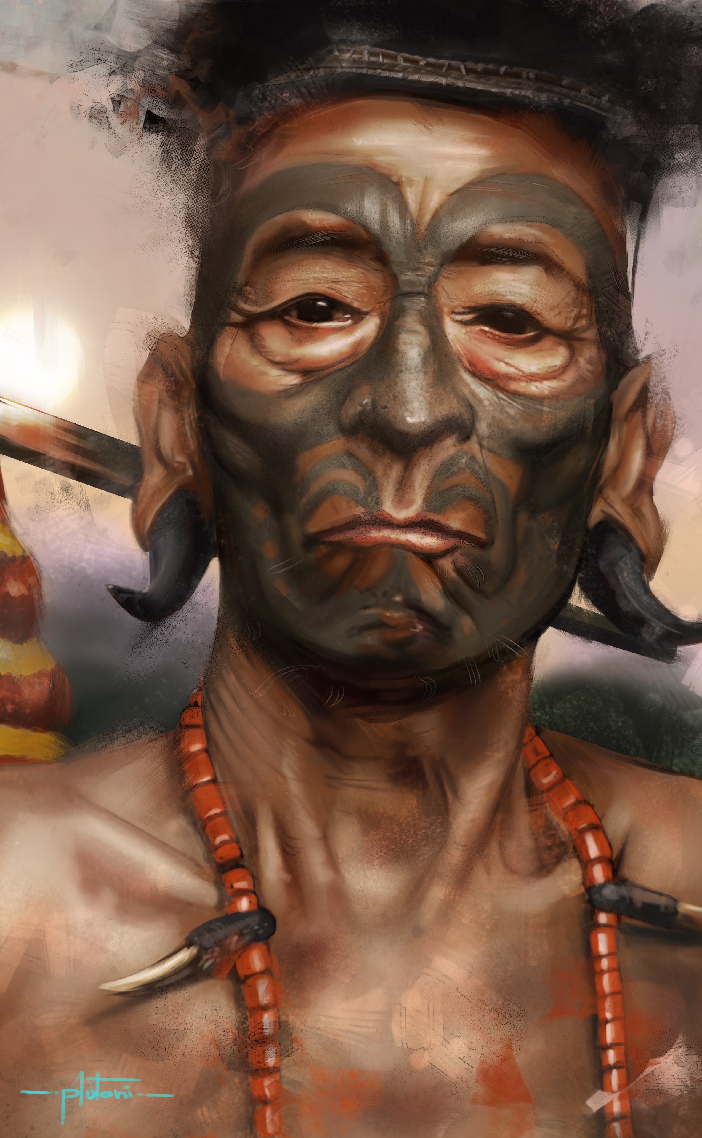 Portrait_Study - Konyak tribe chief. par Cédric Plutoni