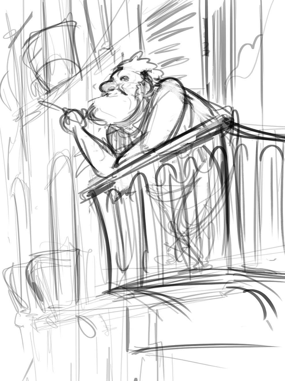 Papy balcon par Billou