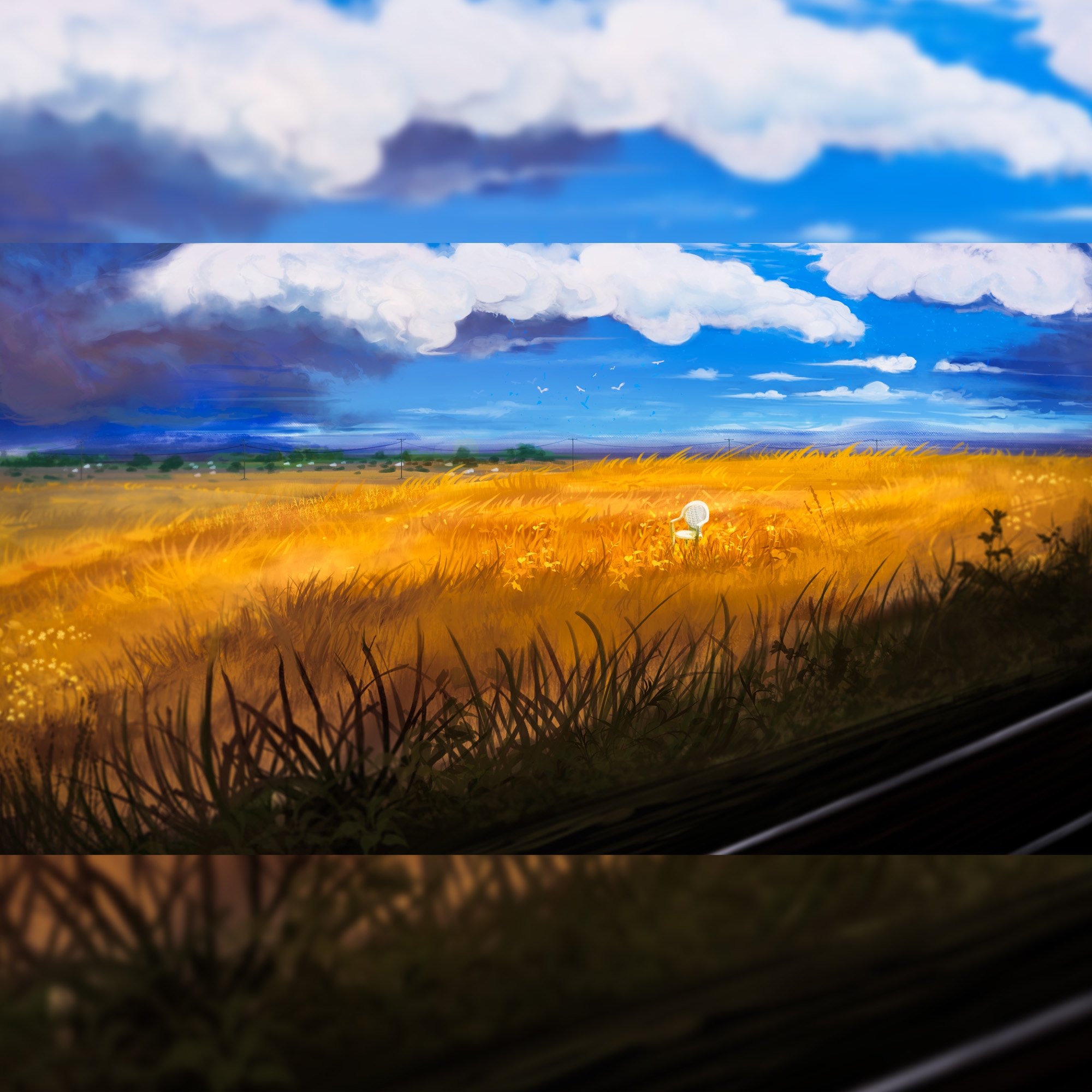 Paysage vu d'un train par JasKHEL