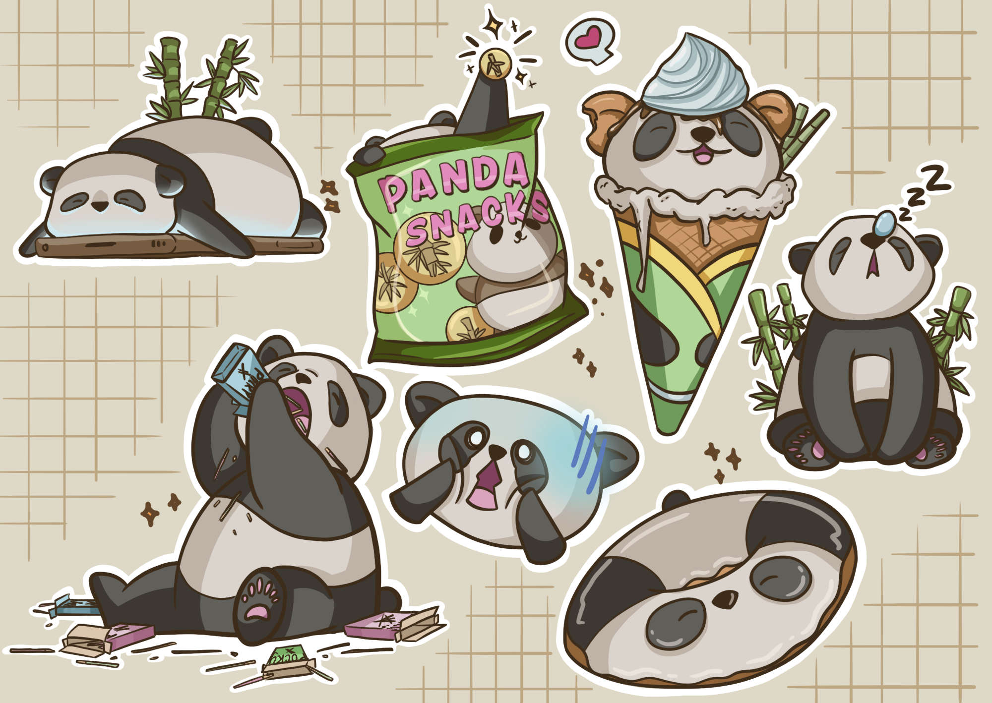 Stickers panda par Asylos